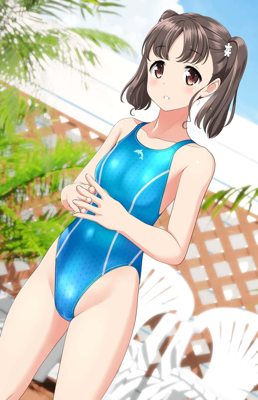 High School Fleet, Rin Shiretoko, blue swimsuit, HD Phone Wallpaper