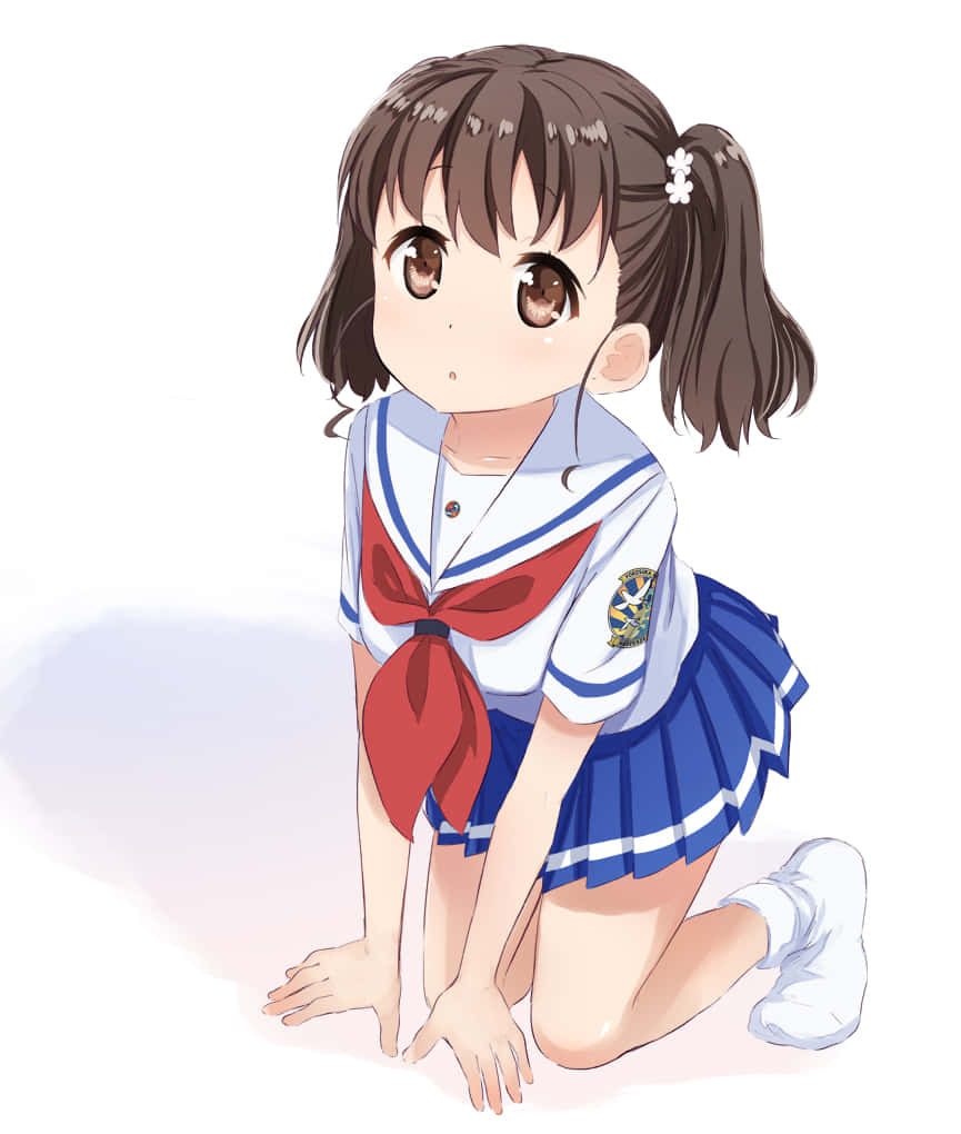 Rin Shiretoko, High School Fleet, sailor uniform, SD Phone Wallpaper