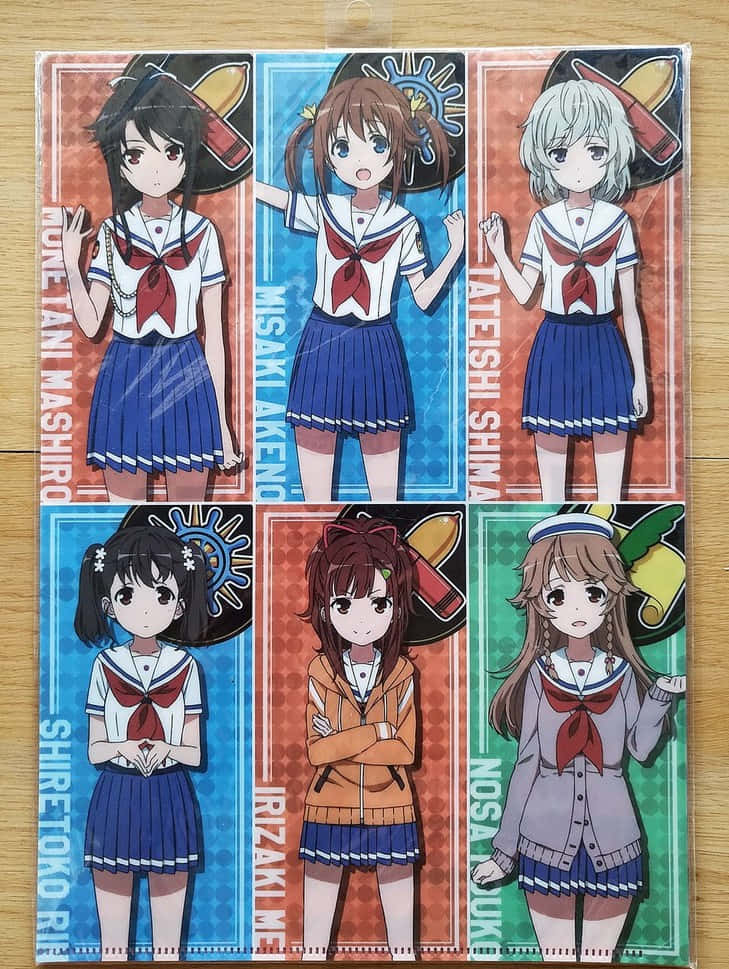 High School Fleet, Rin Shiretoko, sailor uniforms, SD Phone Wallpaper