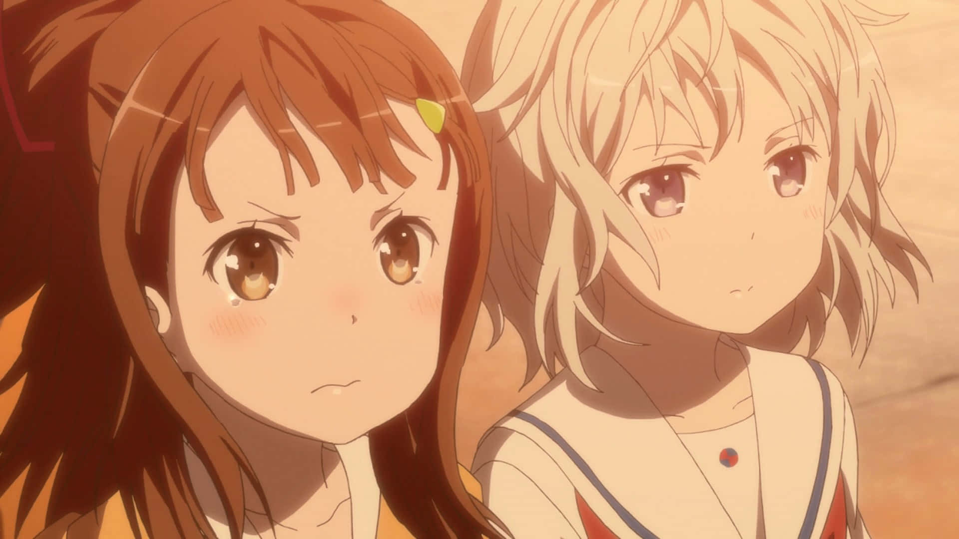 High School Fleet, golden sunset, anime girls, Full HD Desktop Wallpaper