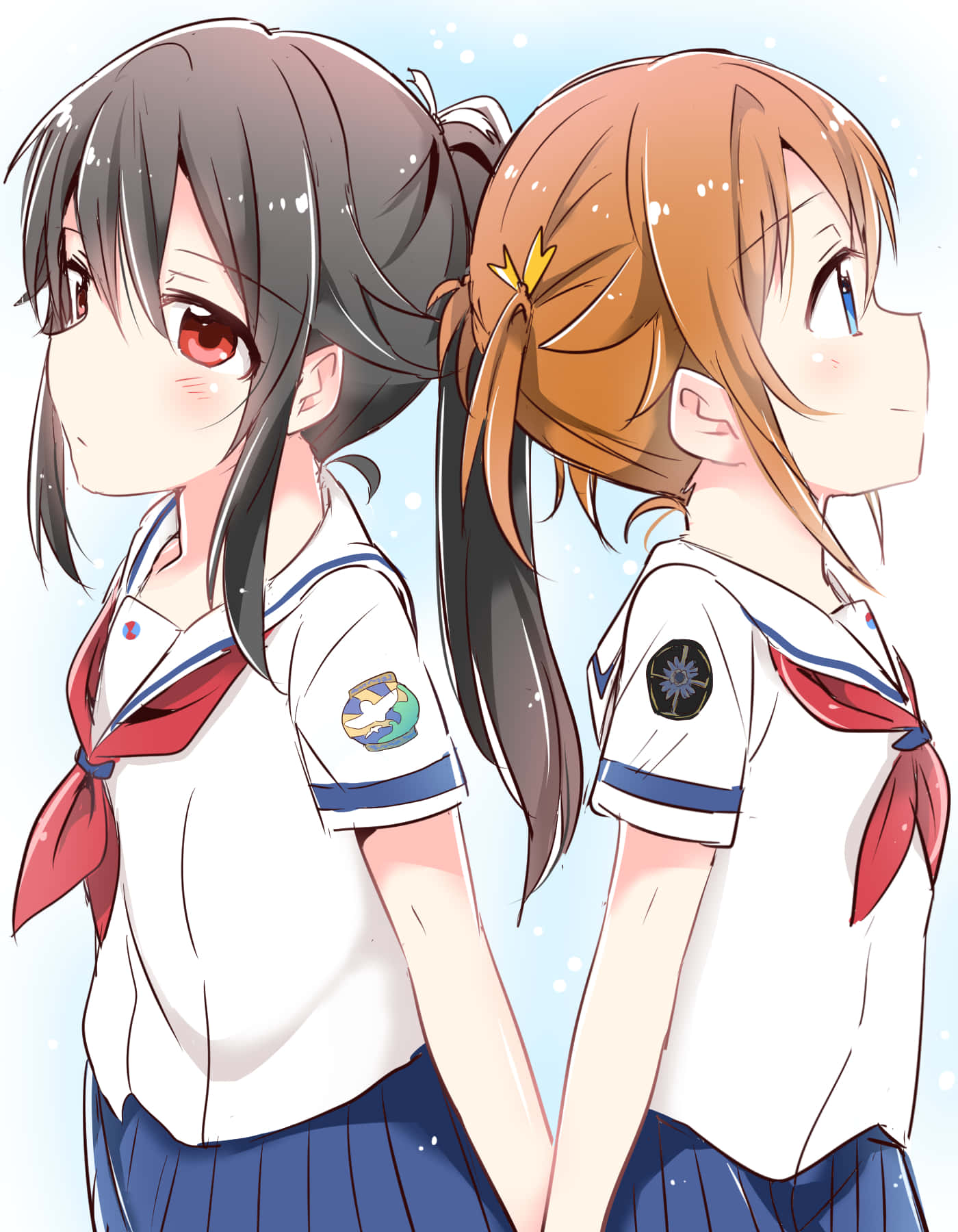High School Fleet, anime girls, school uniforms, HD Phone Wallpaper