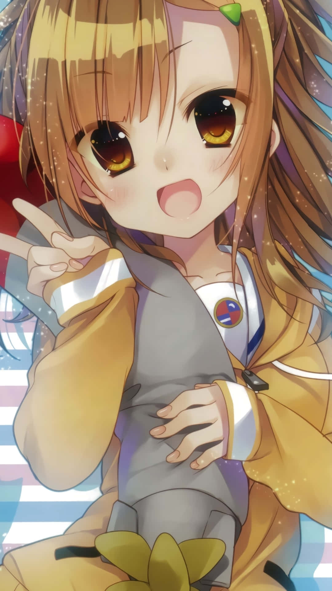 High School Fleet, golden hair, sparkling eyes, Full HD Phone Wallpaper