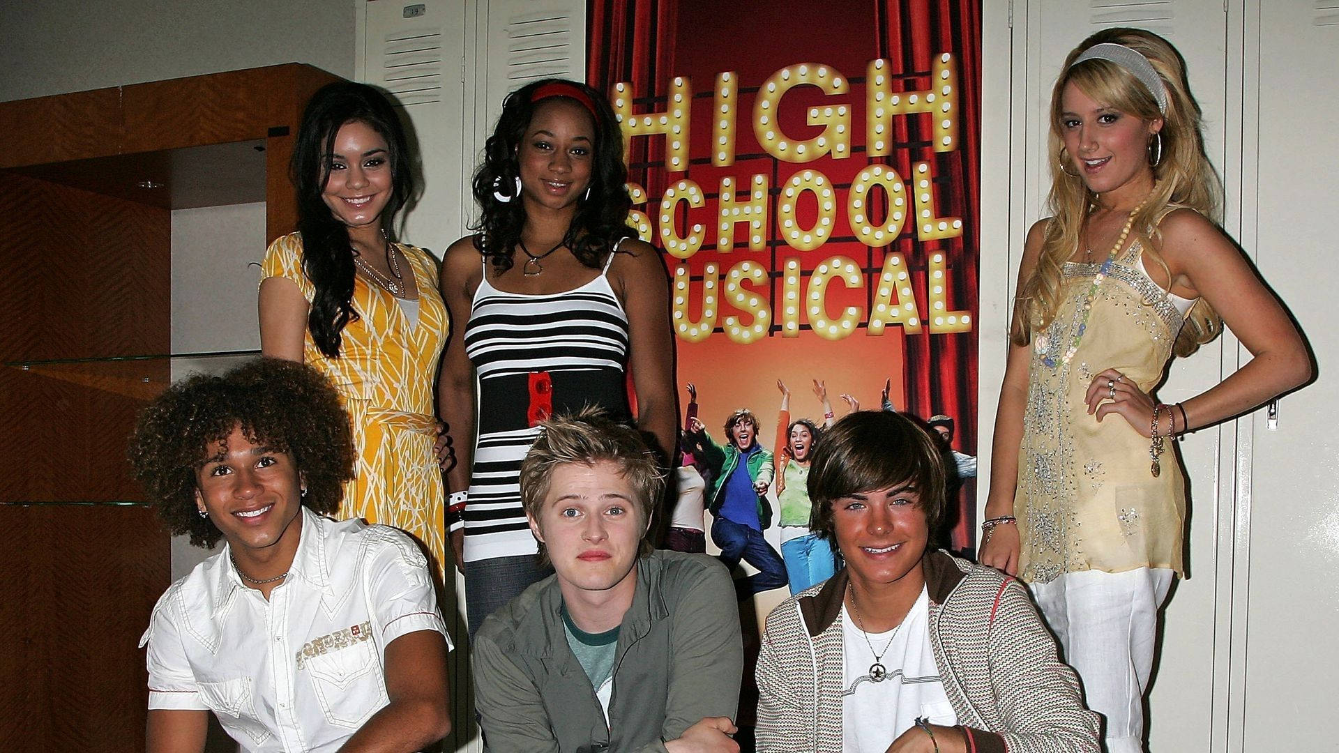 High School Musical, glowing marquee, school hallway, Full HD Desktop Wallpaper