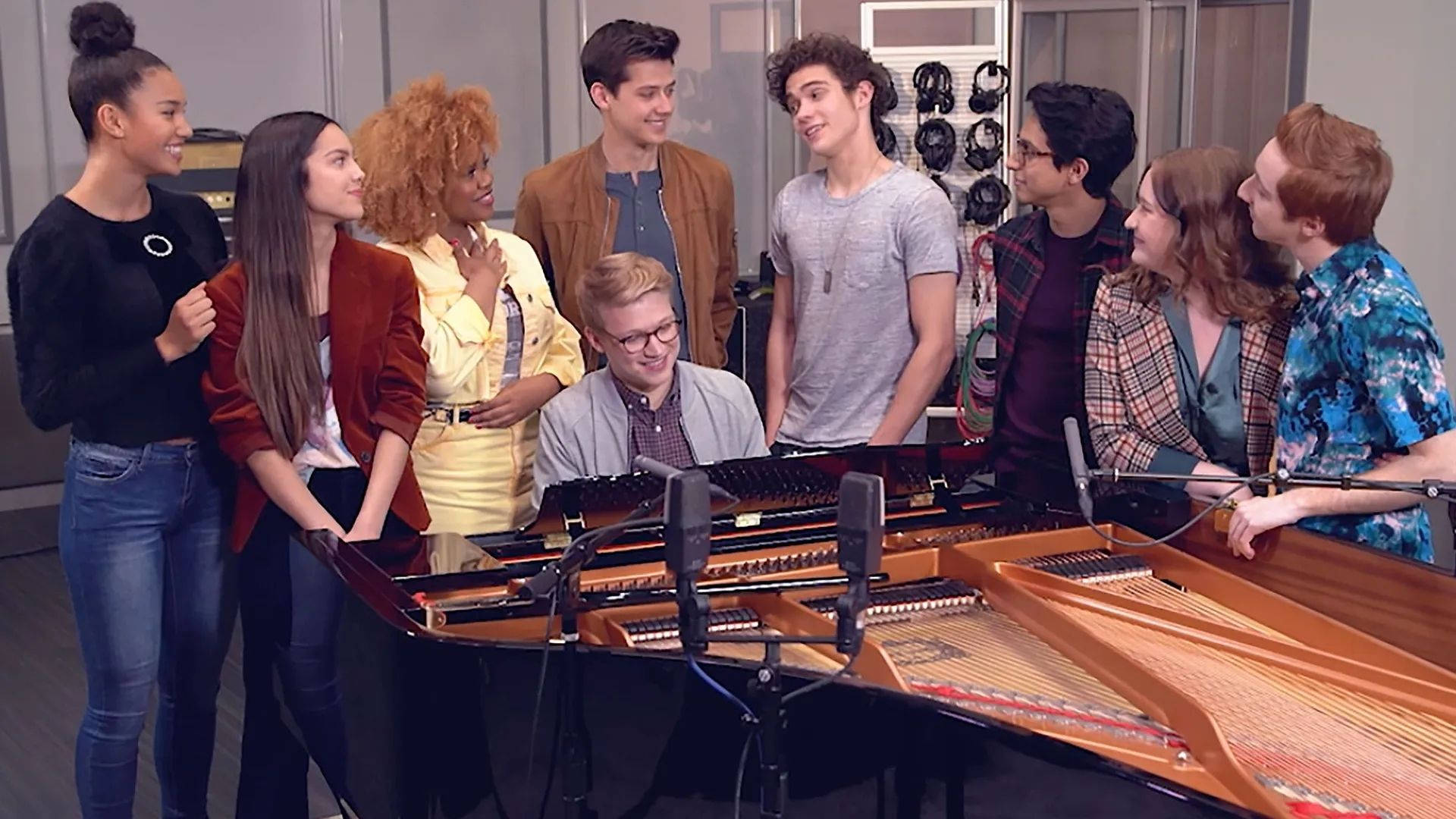 High School Musical, grand piano, modern studio, Full HD Desktop Wallpaper