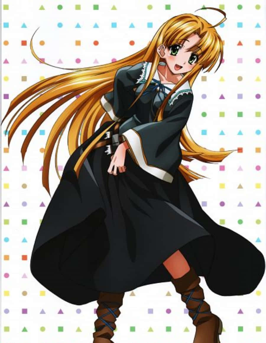 Highschool DxD, Asia Argento, golden hair, SD Phone Wallpaper