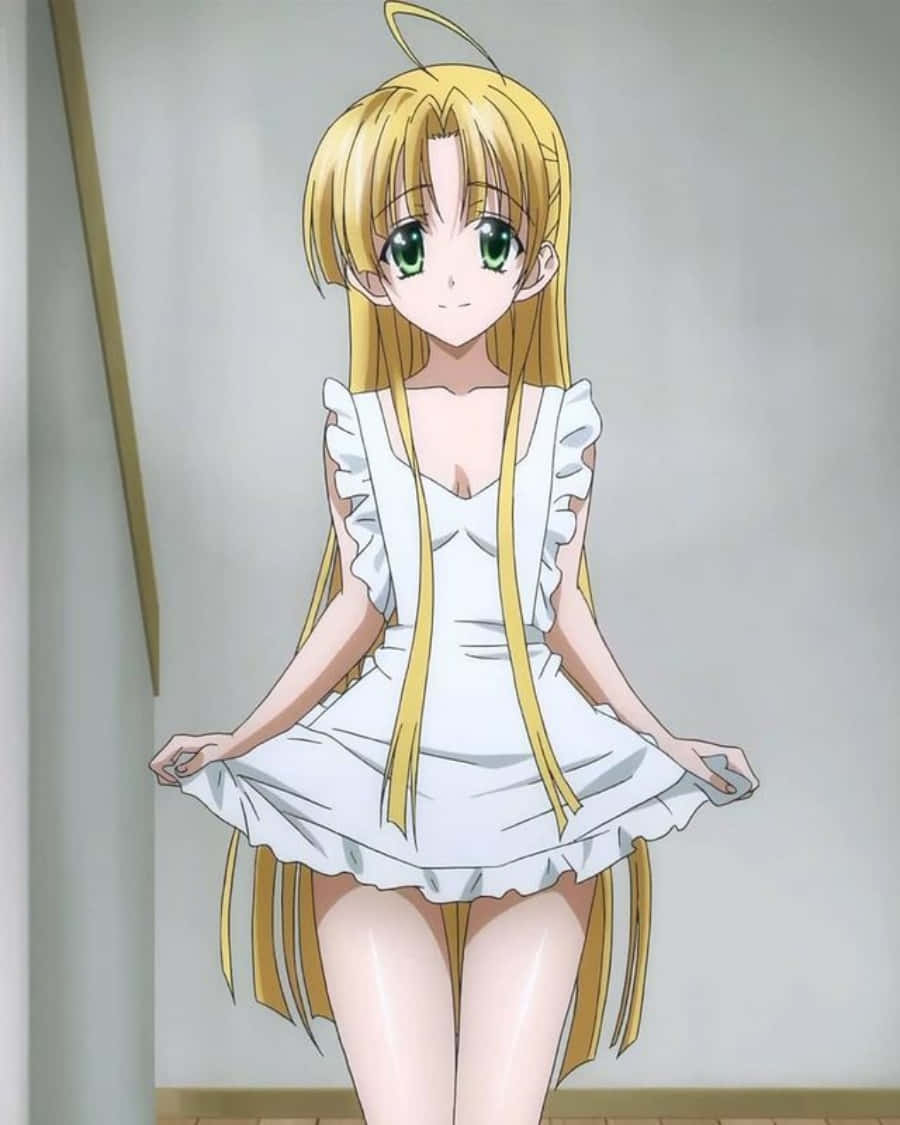Highschool DxD, Asia Argento, blonde anime girl, SD Phone Wallpaper