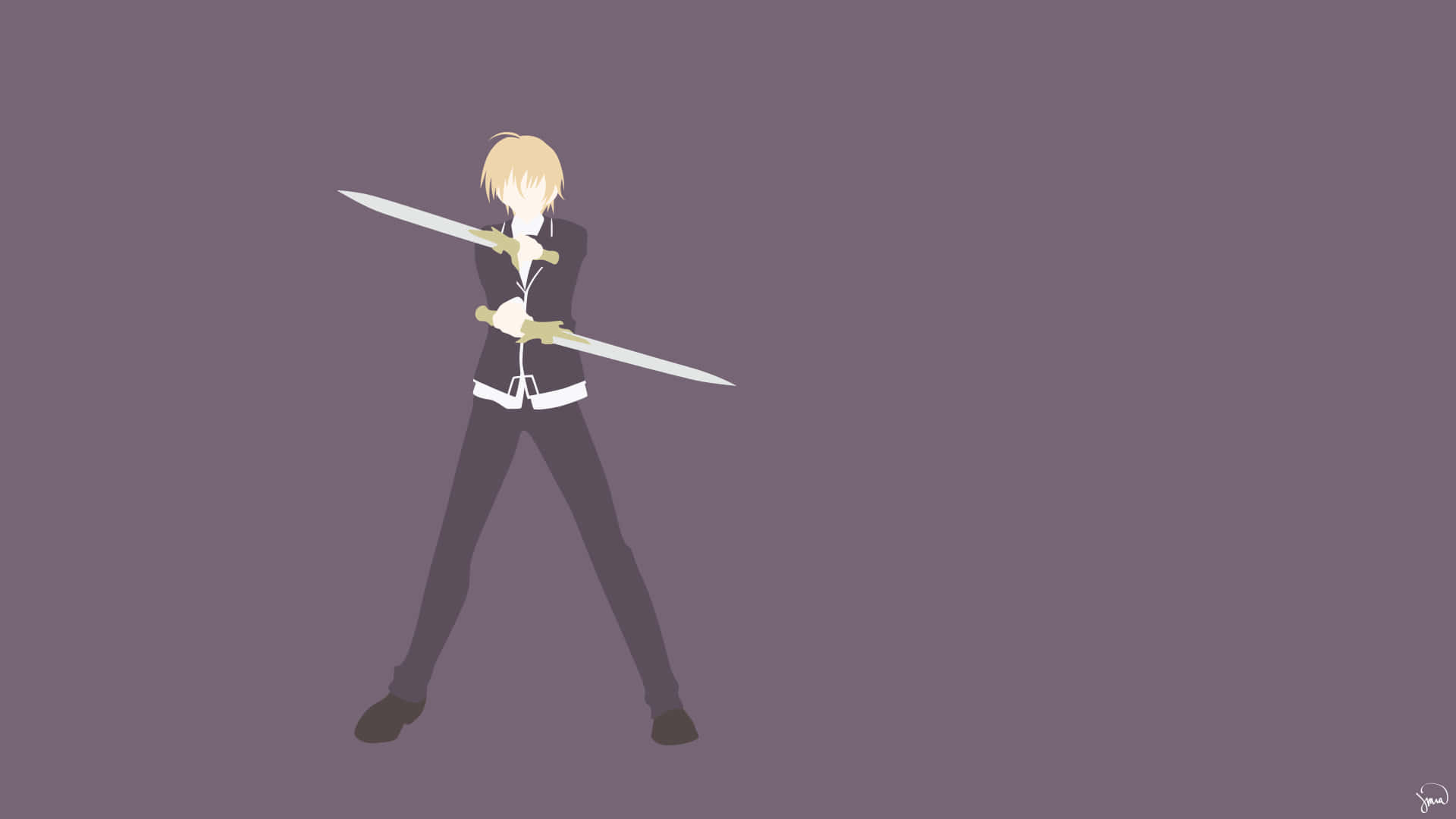 Highschool Dxd, blonde hair, two swords, Full HD Desktop Wallpaper