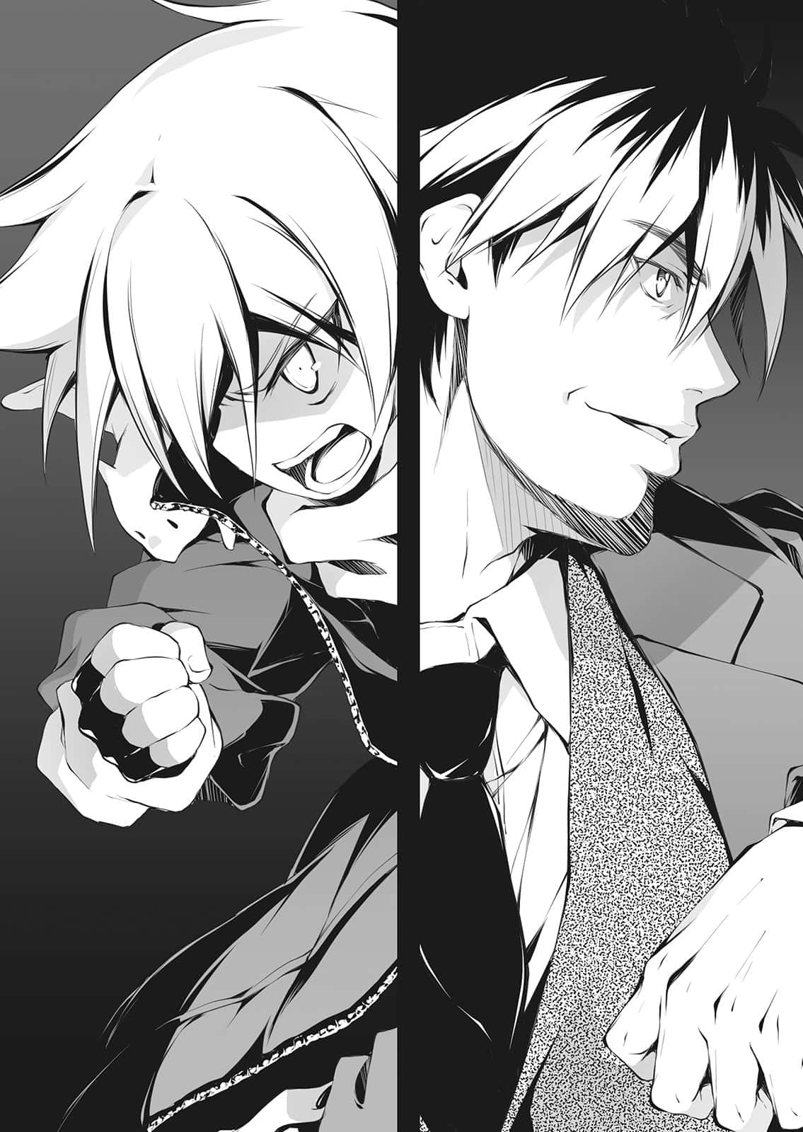 Highschool DxD Azazel, duality, black and white contrast, HD Phone Wallpaper