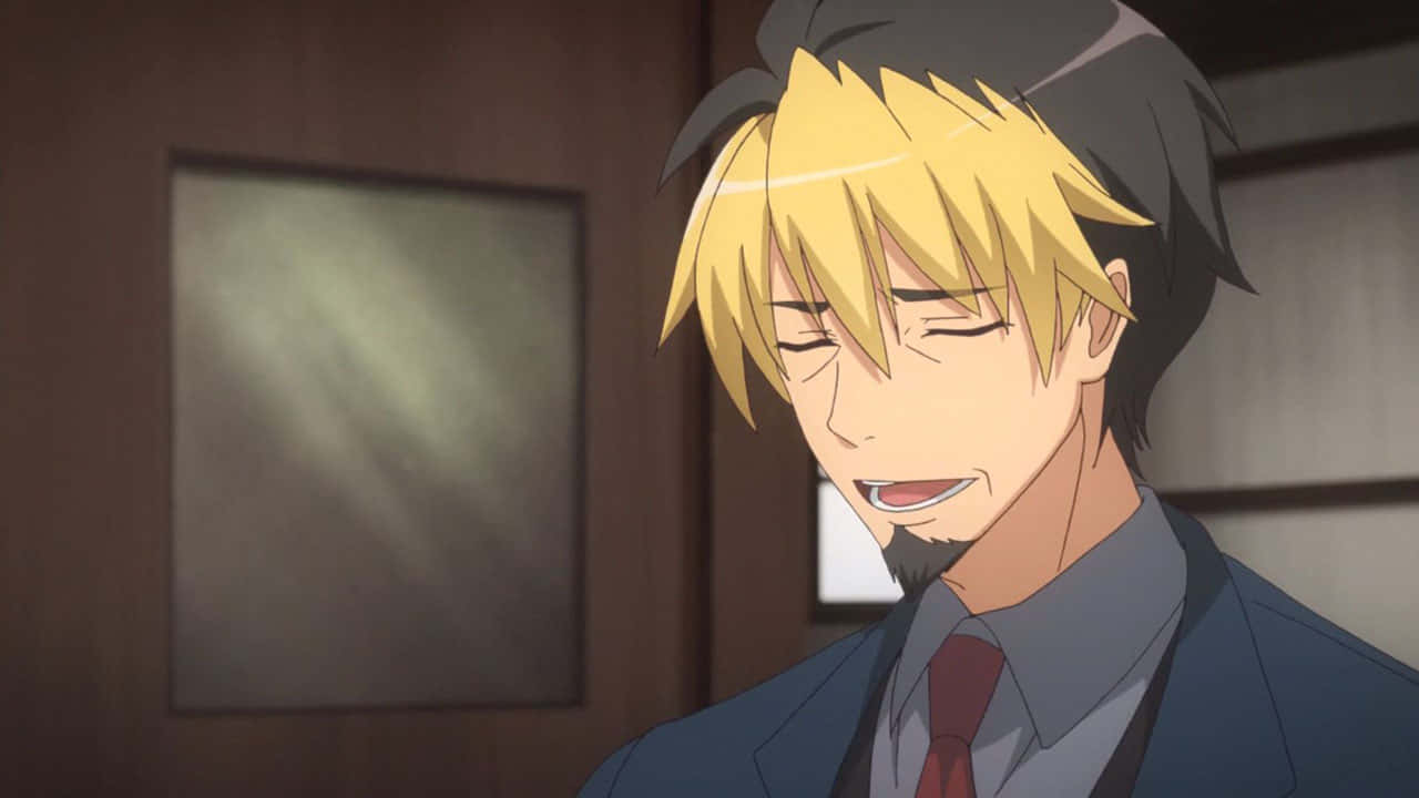 Highschool Dxd Azazel, spiky blonde hair, goatee, HD Desktop Wallpaper