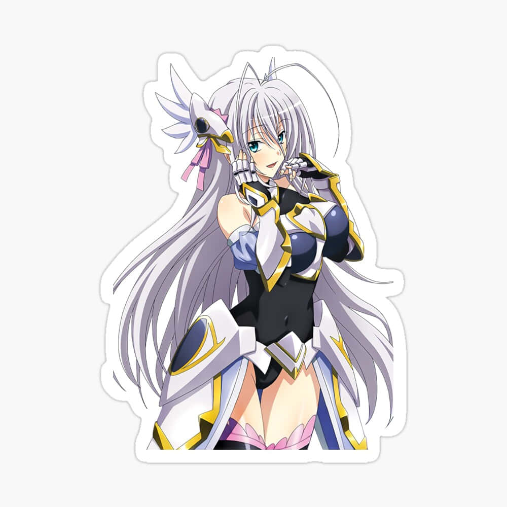 Highschool DxD Rossweisse, silver hair, blue eyes, SD Desktop Wallpaper