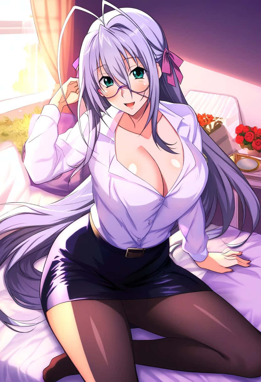 Rossweisse, Highschool DxD, anime girl, SD Phone Wallpaper