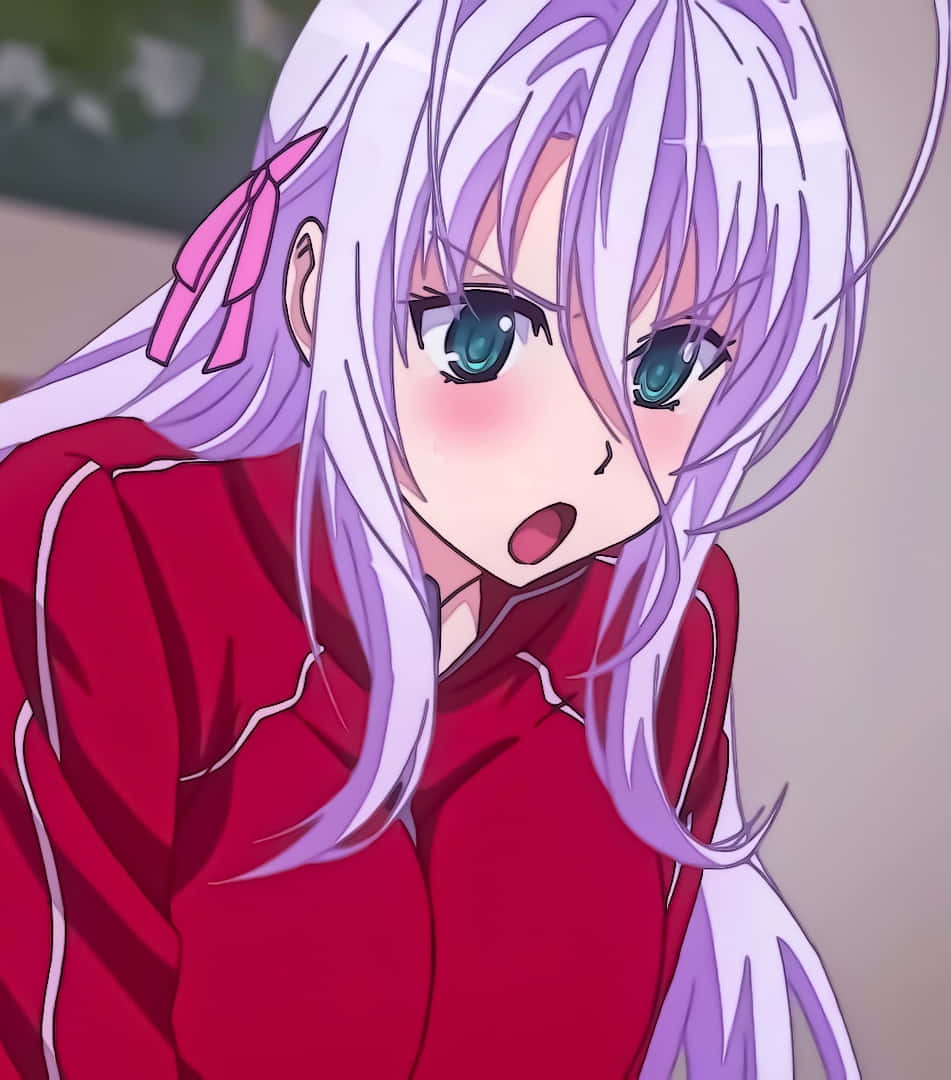 Rossweisse, anime character, surprised expression, SD Phone Wallpaper