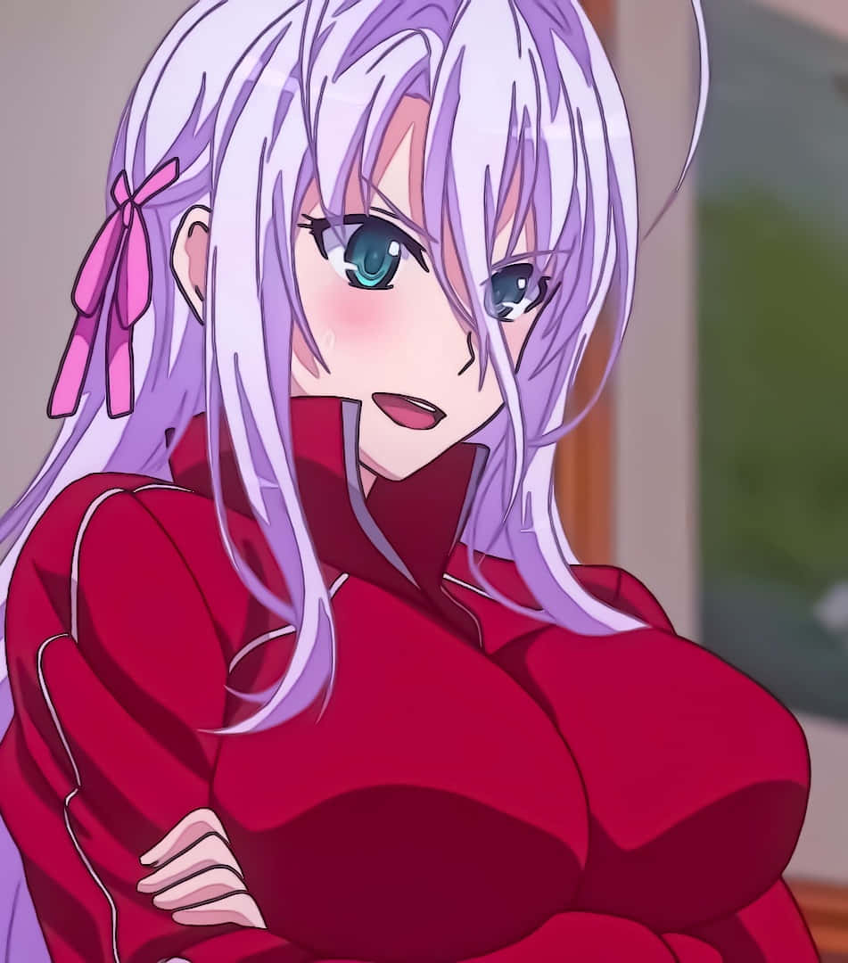 Rossweisse, anime character, lavender hair, SD Phone Wallpaper