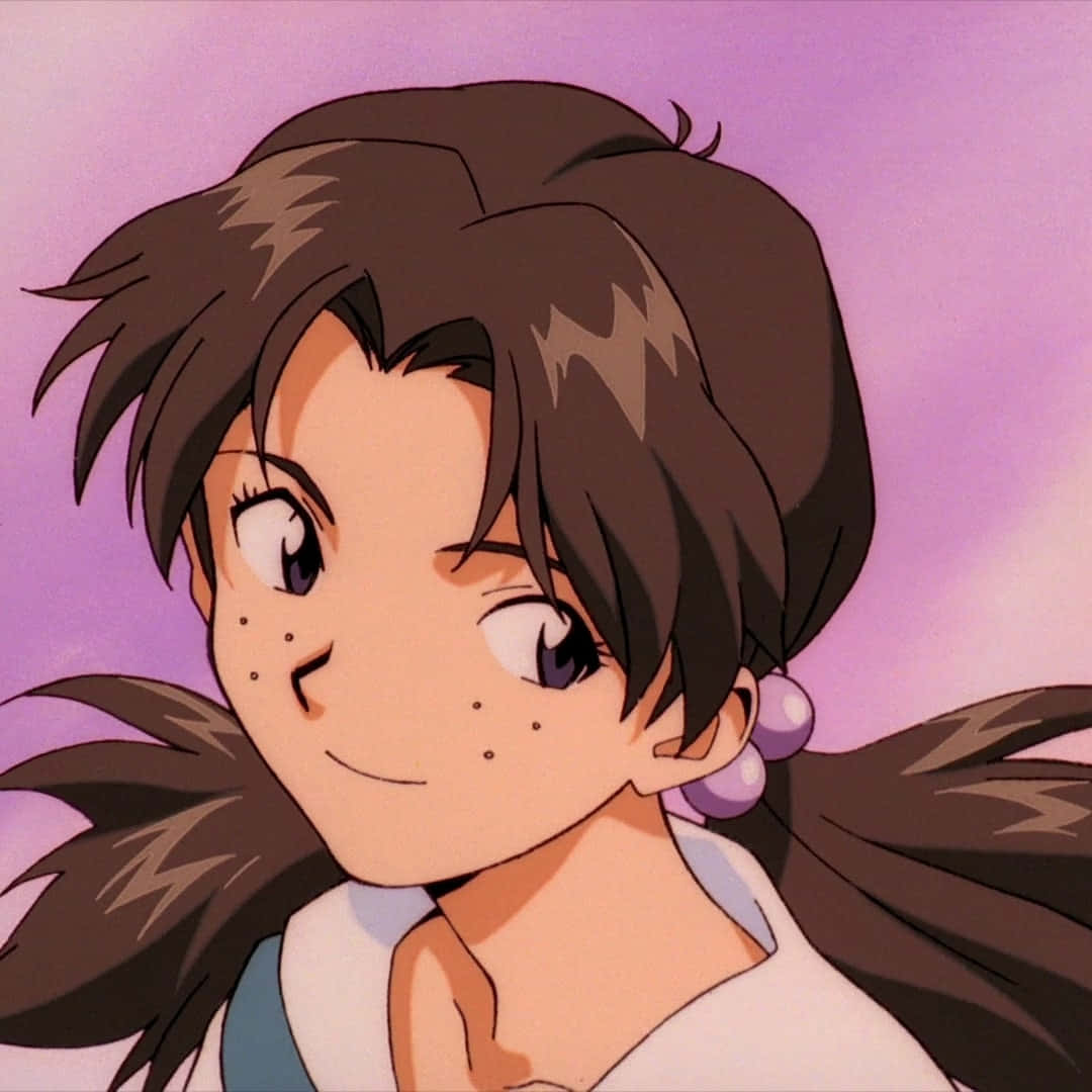 Hikari Horaki, brown pigtails, freckles, SD Desktop Wallpaper