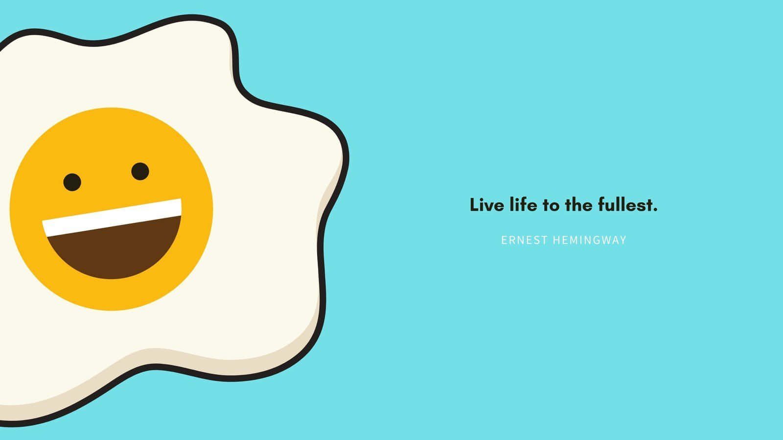 sunny-side-up egg, cartoon fried egg, smiling face, HD Desktop Wallpaper
