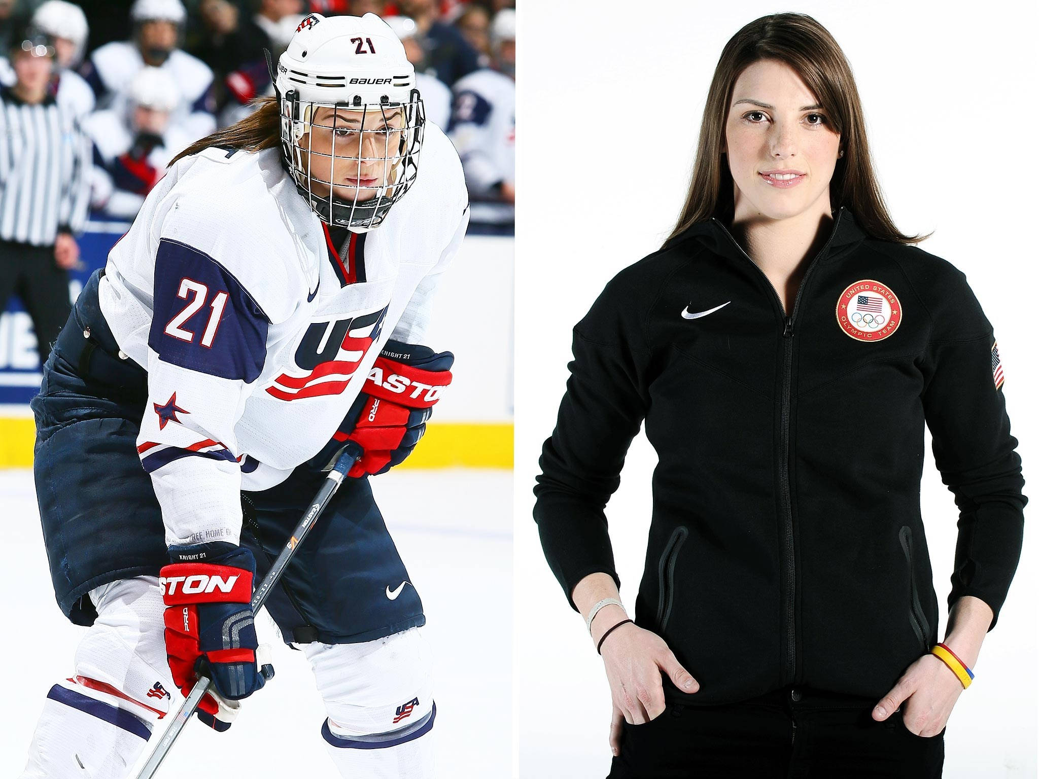 Hilary Knight, USA gear, black Olympic jacket, Full HD Desktop Wallpaper