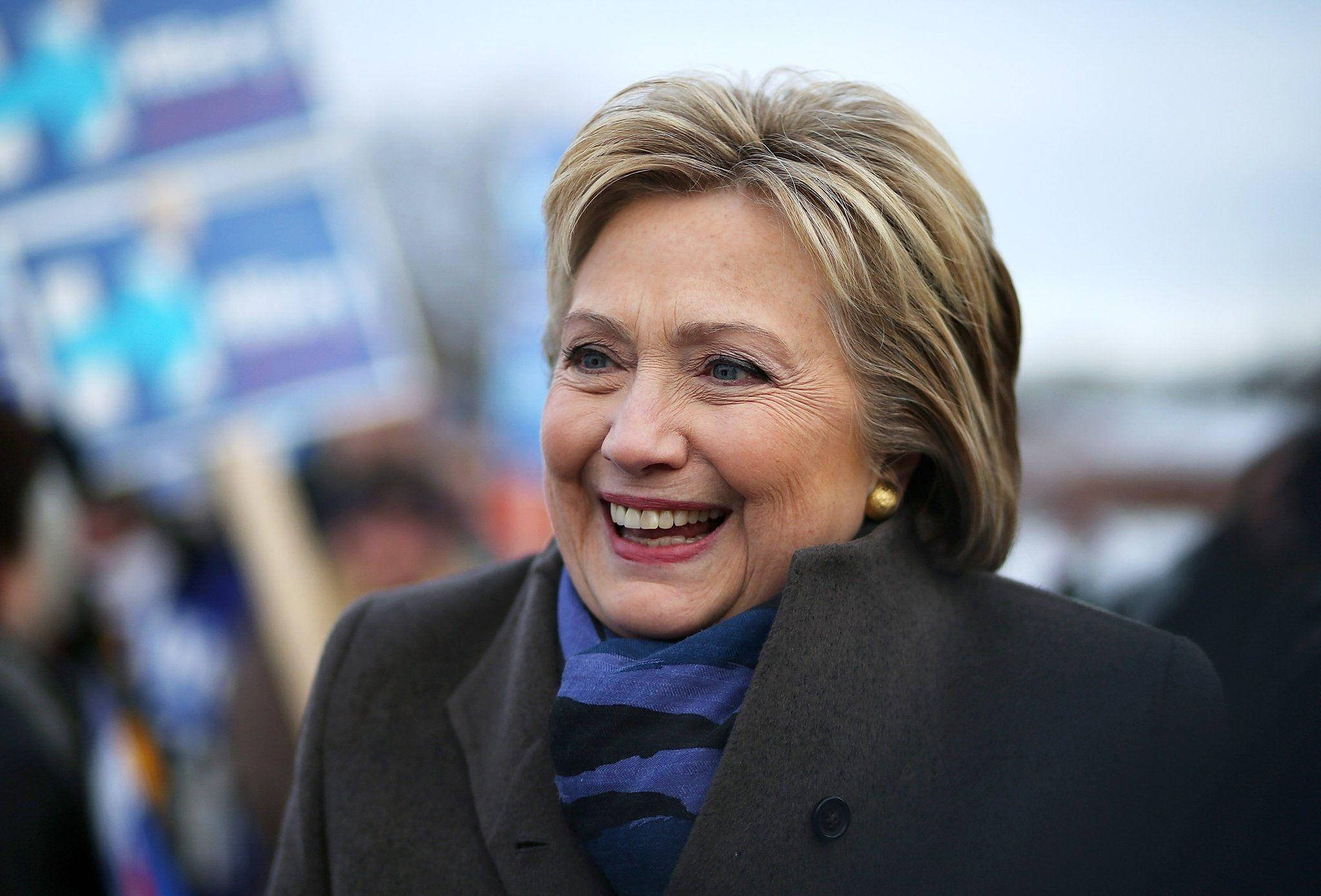 Hillary Clinton, black coat, campaign rally, Full HD Desktop Wallpaper