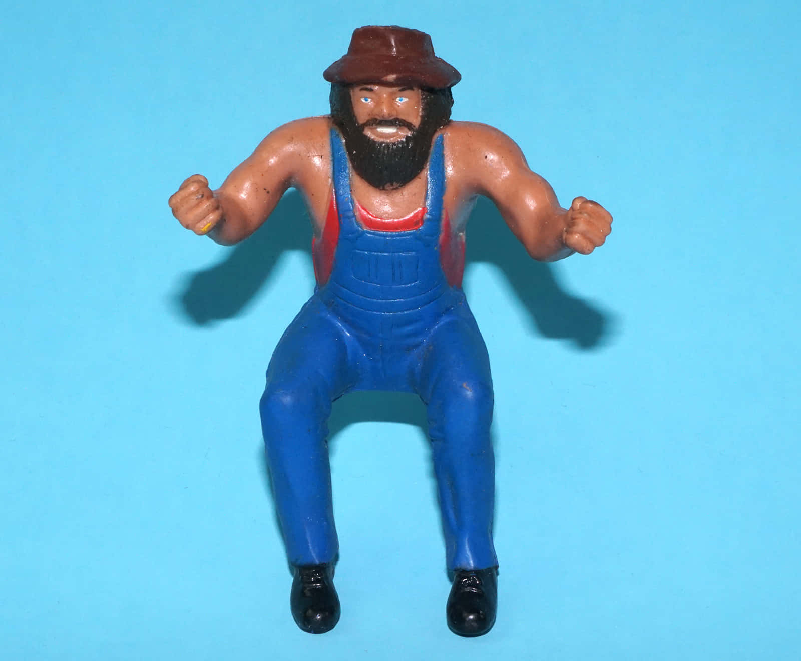 Hillbilly Jim, blue overalls, brown hat, HD Desktop Wallpaper
