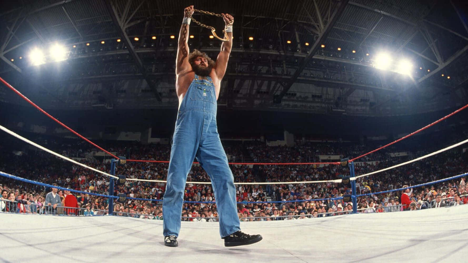 Hillbilly Jim, blue overalls, ring, HD Desktop Wallpaper