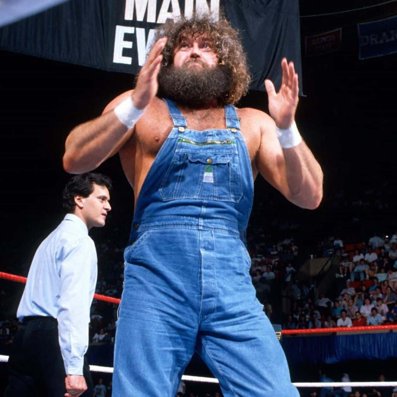 Hillbilly Jim, blue denim overalls, ring, HD Desktop Wallpaper