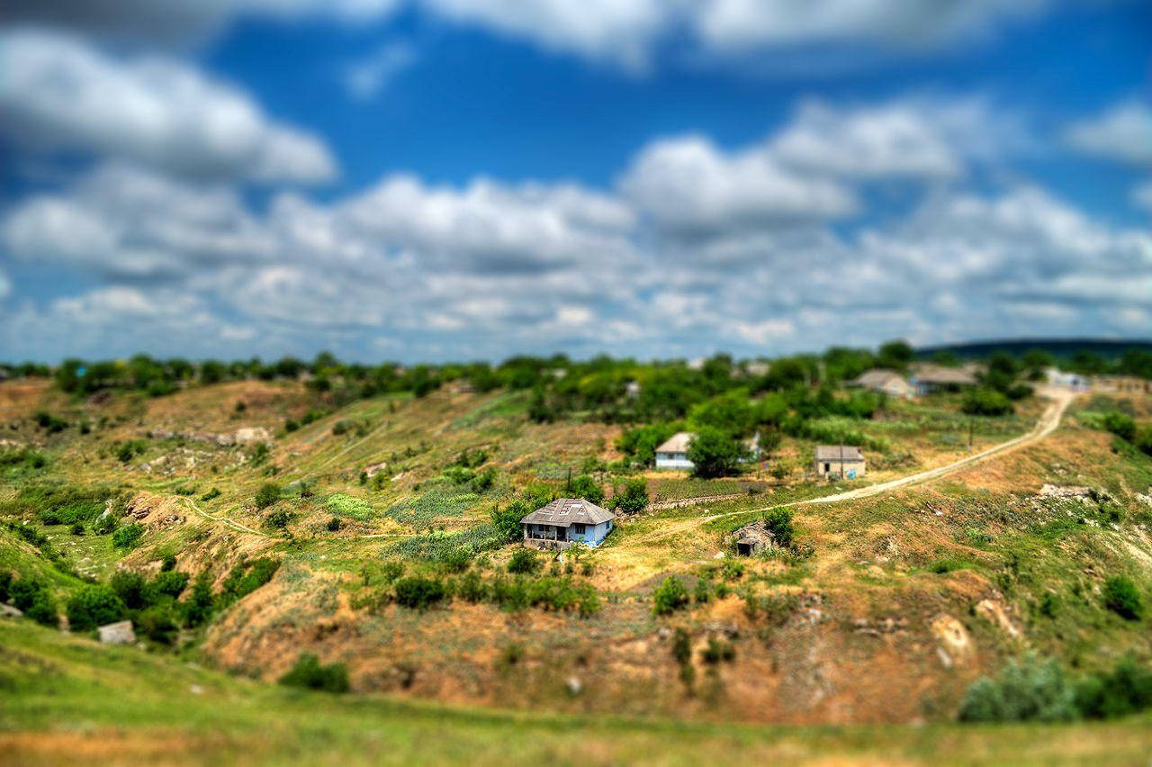 Country Hillside Moldovas, rolling green hills, vibrant blue sky, HD Desktop Wallpaper