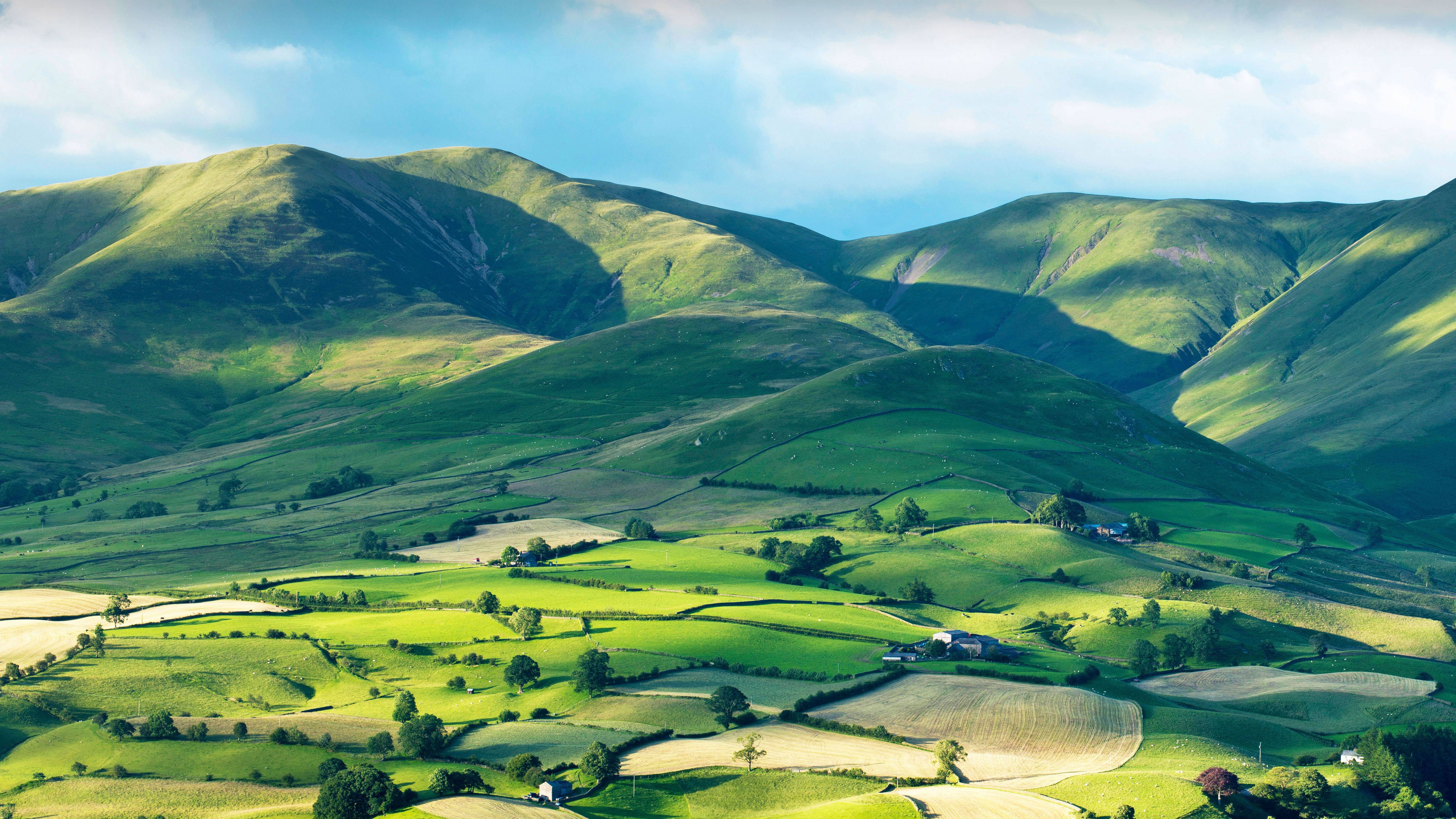 scenic hillside, rice fields, rolling green hills, 5K Desktop Wallpaper