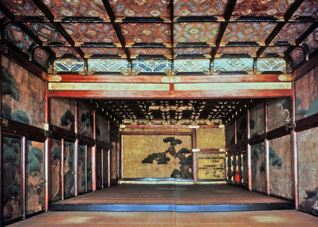 Himeji Castle, traditional Japanese room, ornate ceiling patterns, SD Desktop Wallpaper