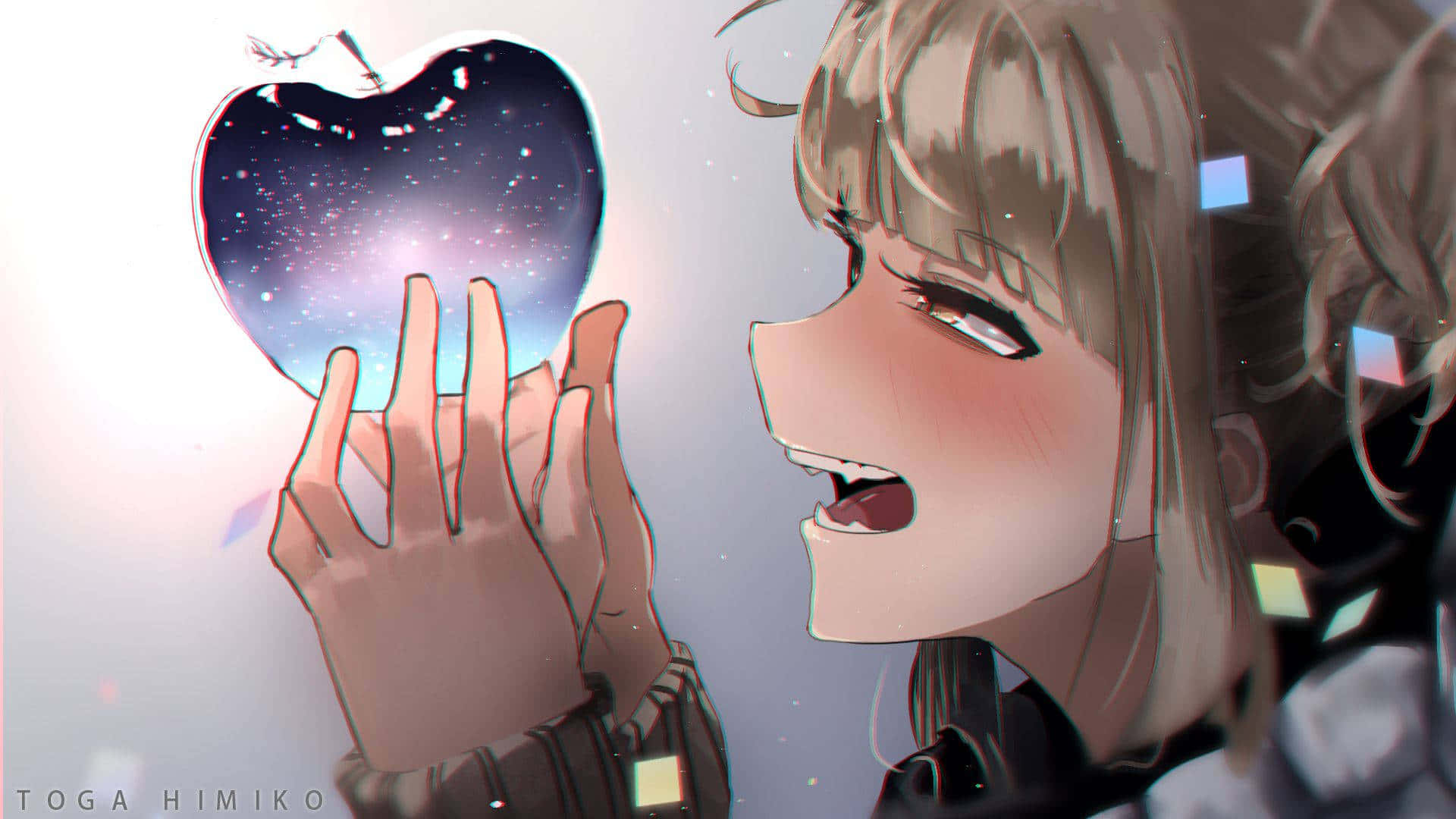 Himiko Toga, cosmic apple, glowing apple, Full HD Desktop Wallpaper