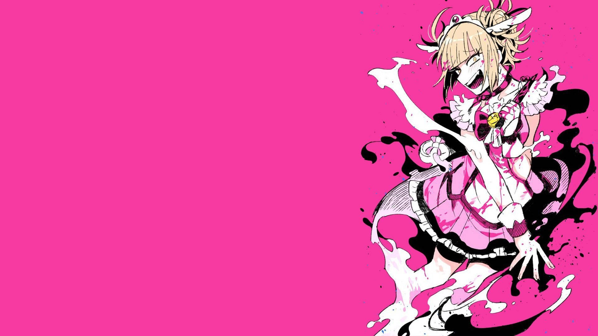 Himiko Toga, pink dress, blonde hair, Full HD Desktop Wallpaper