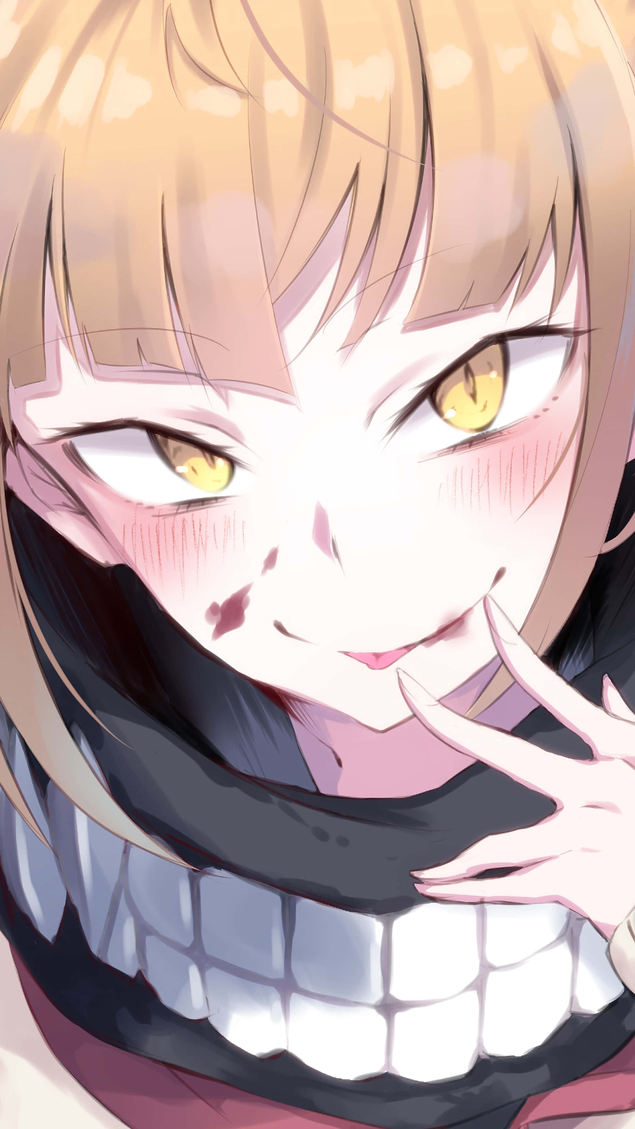 Himiko Toga, blonde hair, yellow eyes, 4K Phone Wallpaper