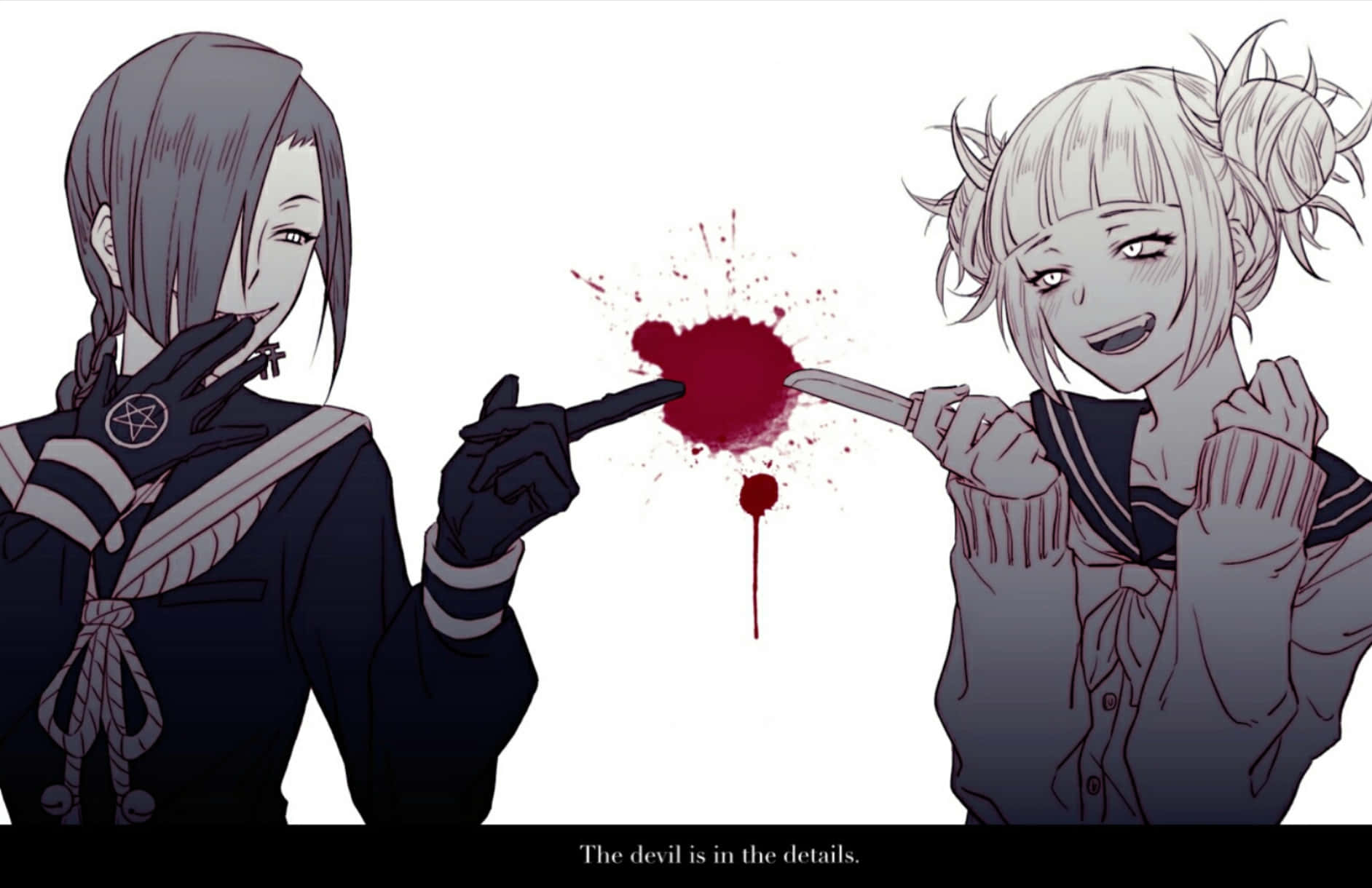 Himiko Toga, sailor uniforms, knives, HD Desktop Wallpaper