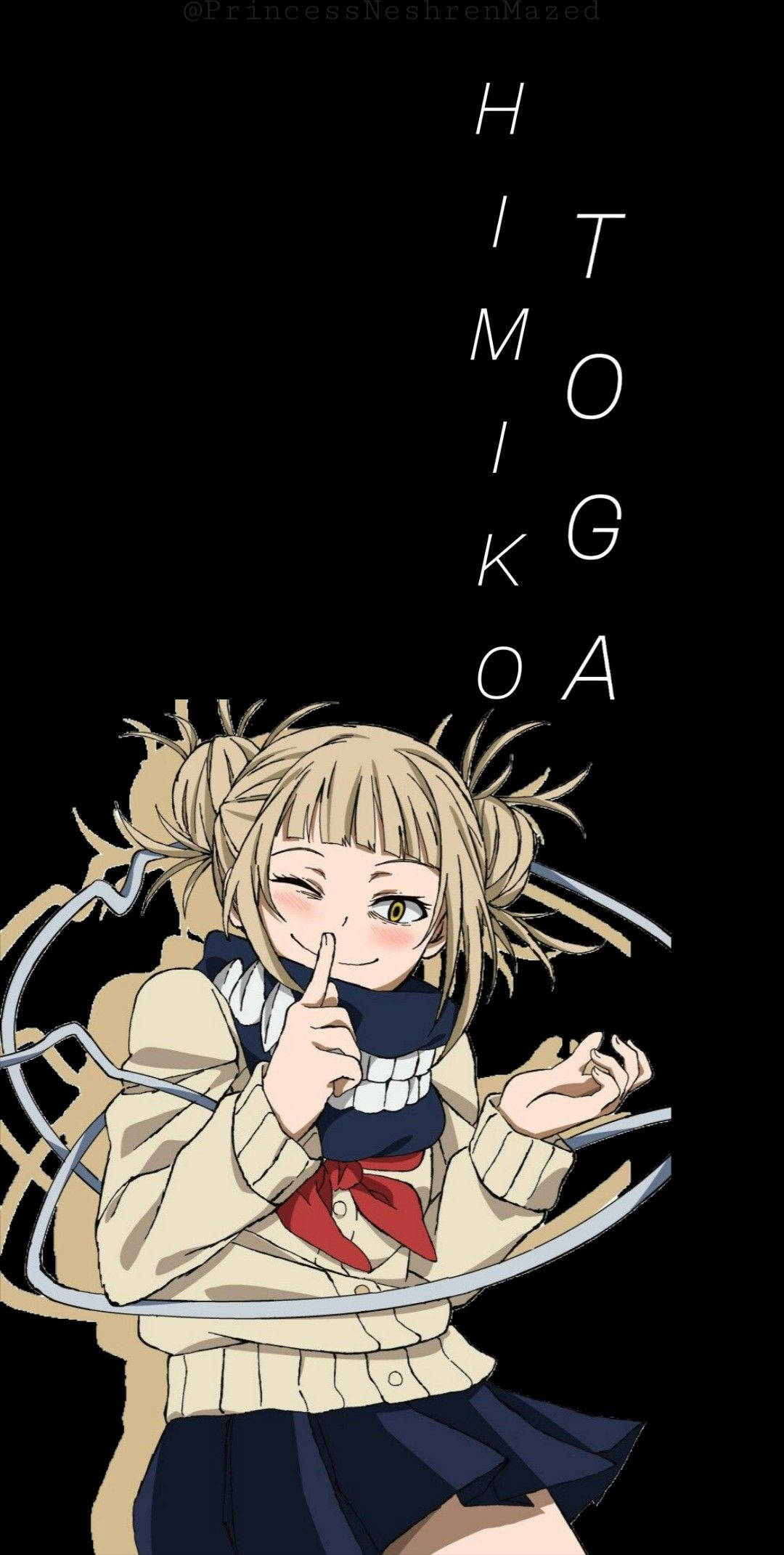 Himiko Toga, blonde pigtails, winks, Full HD Phone Wallpaper
