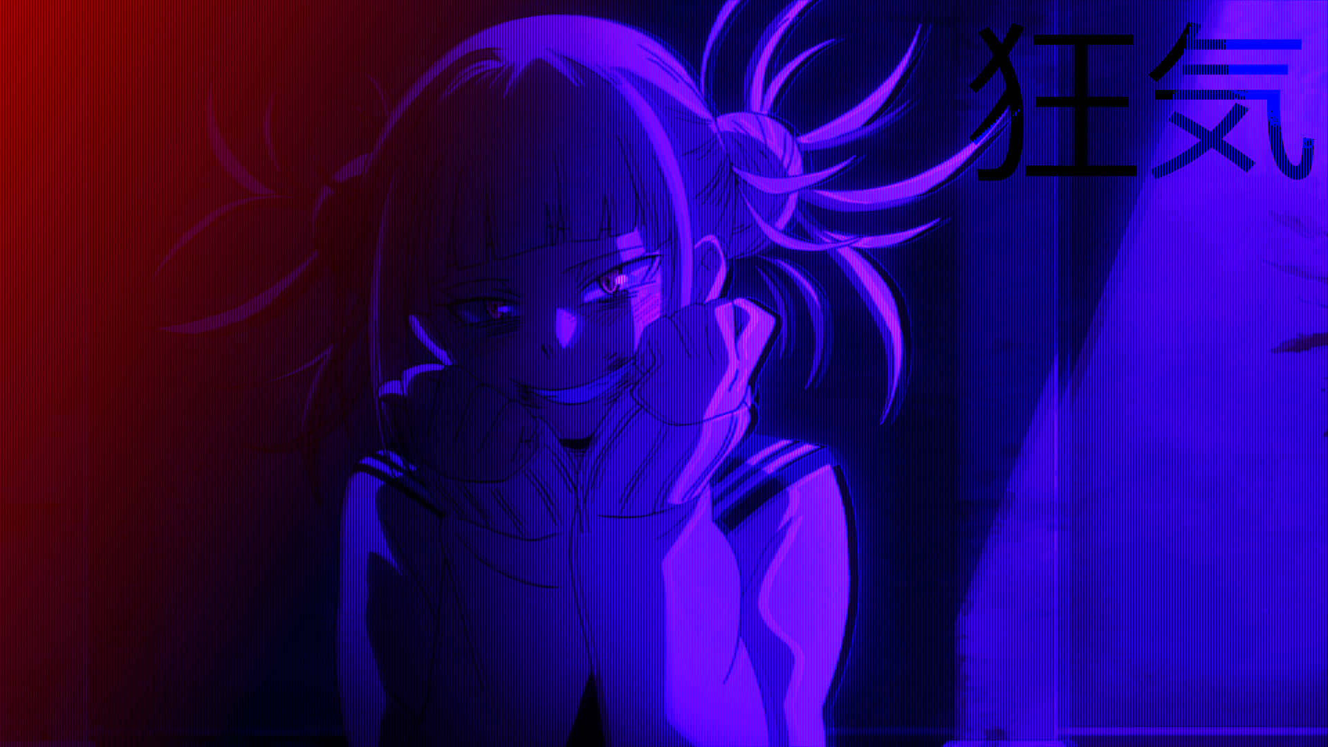 Himiko Toga, purple hair, glowing eyes, Full HD Desktop Wallpaper