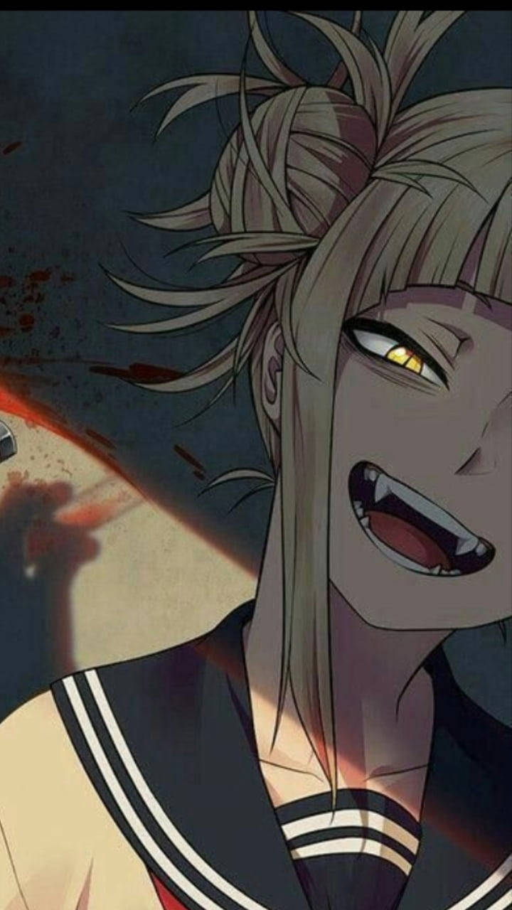 Himiko Toga, pale hair, glowing yellow eyes, HD Phone Wallpaper