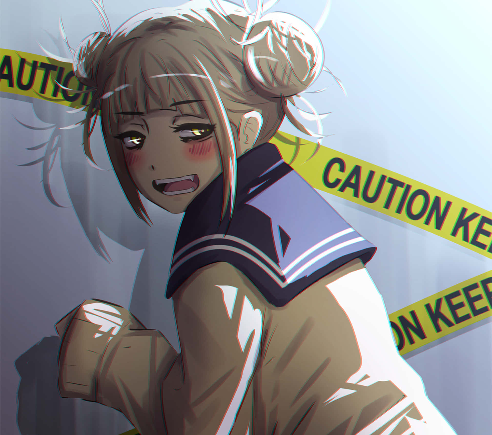 Himiko Toga, school uniform, glowing eyes, Full HD Desktop Wallpaper