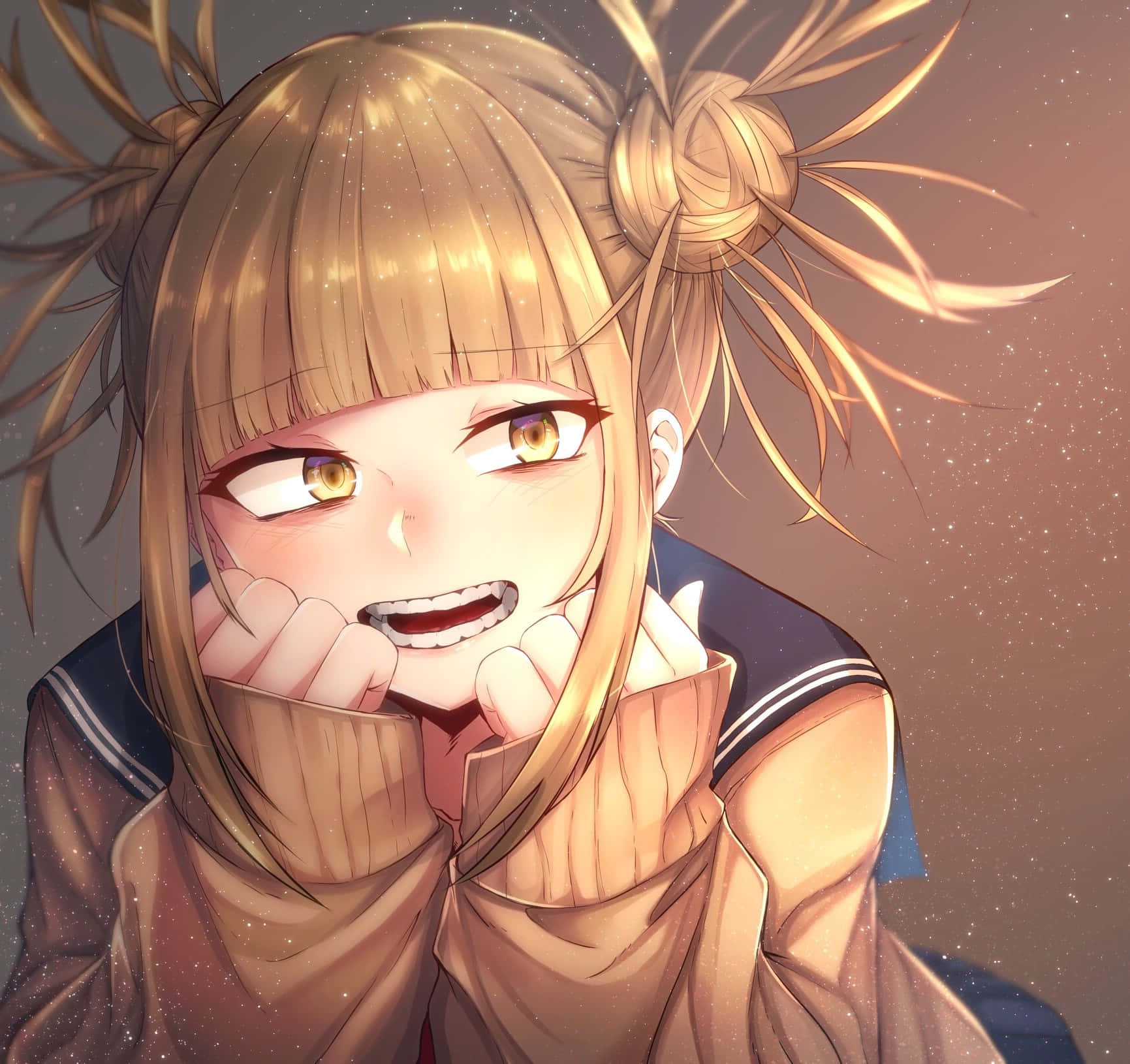 Himiko Toga, golden hair, twin buns, HD Desktop Wallpaper