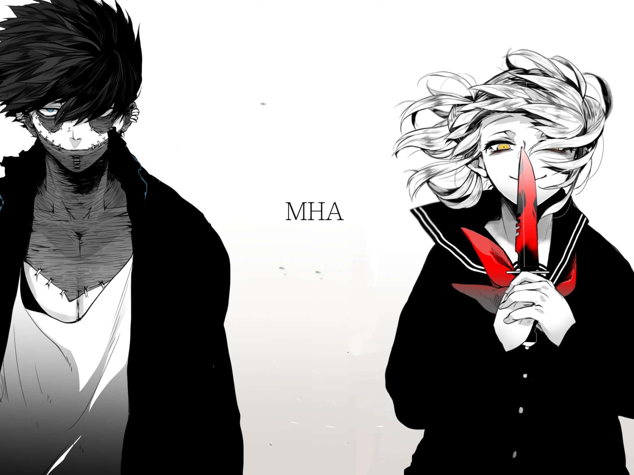 Himiko Toga, stitched face, black coat, Full HD Desktop Wallpaper