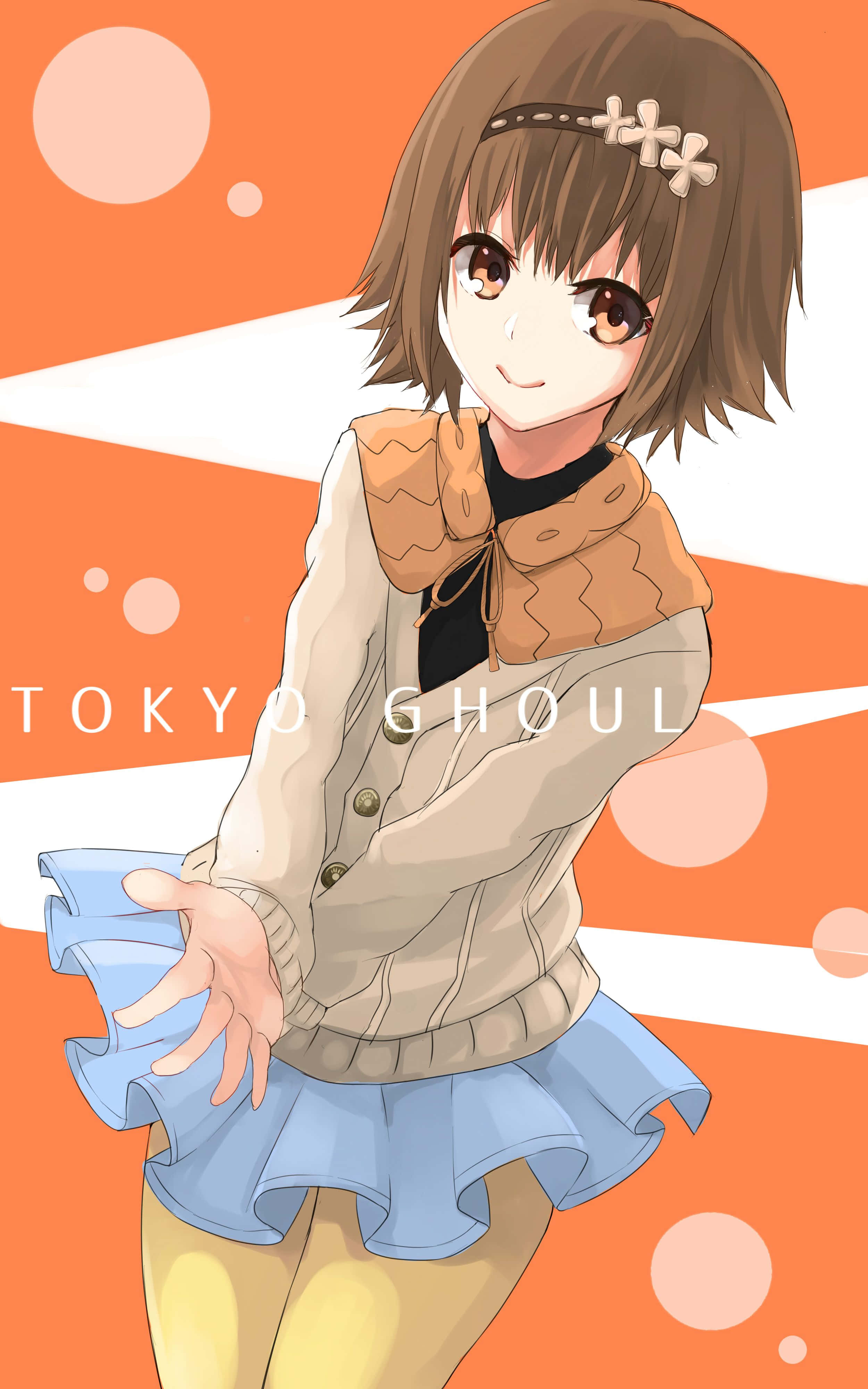 Hinami Fueguchi, brown hair, flower hairpin, 4K Phone Wallpaper