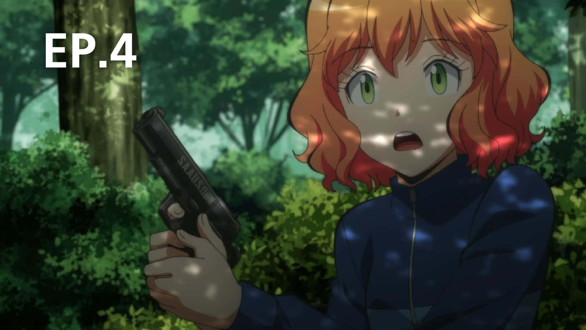 Hinano Kurahashi, orange hair, green eyes, Full HD Desktop Wallpaper