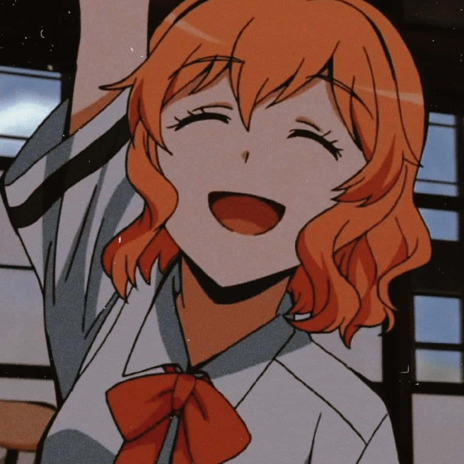 Hinano Kurahashi, orange hair, red bow, SD Desktop Wallpaper