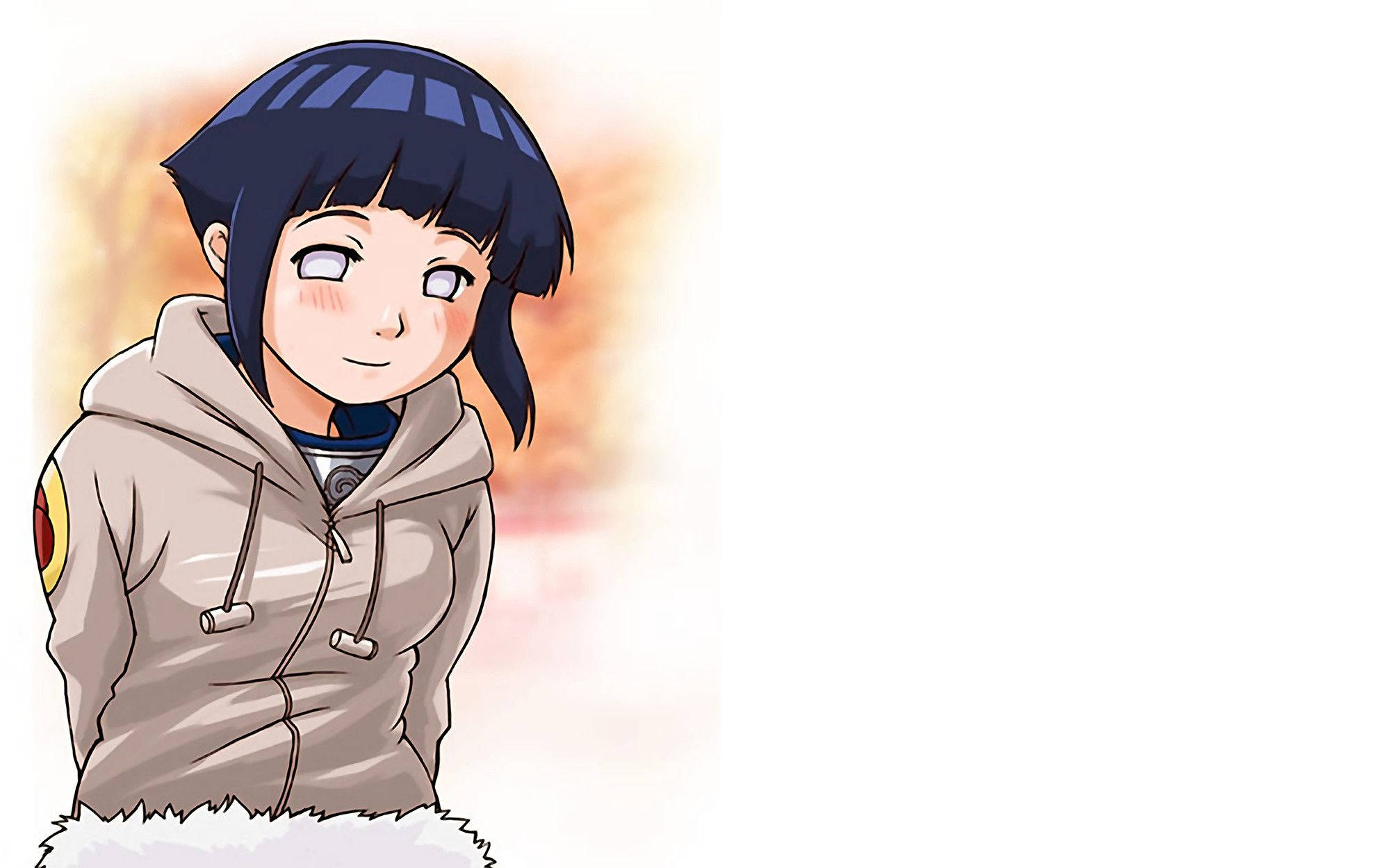 Hinata Hyuga, dark blue bob haircut, rosy cheeks, Full HD Desktop Wallpaper