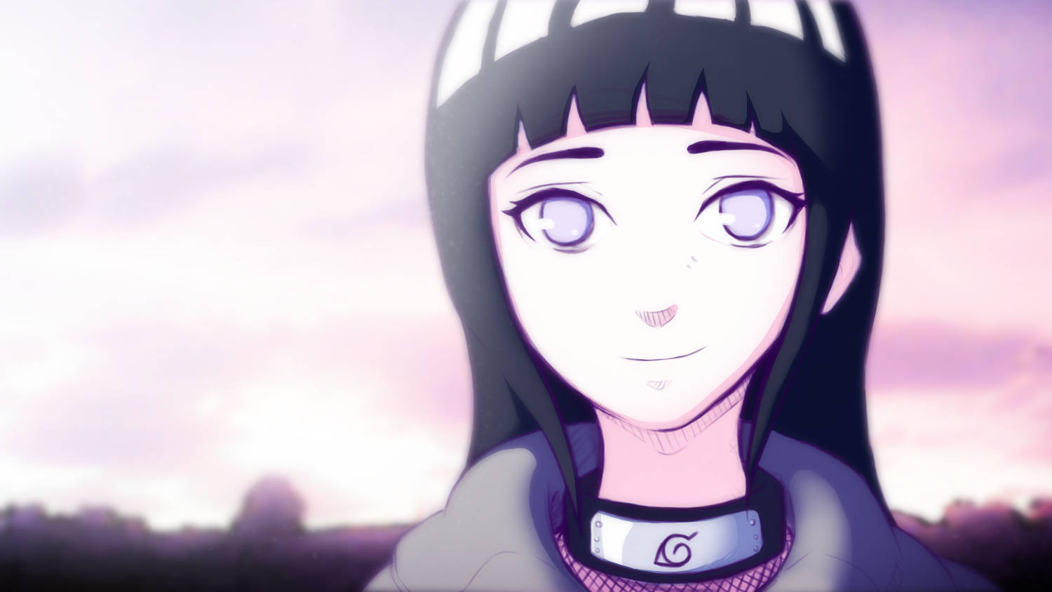 Hinata Hyuga, purple eyes, black hair, HD Desktop Wallpaper