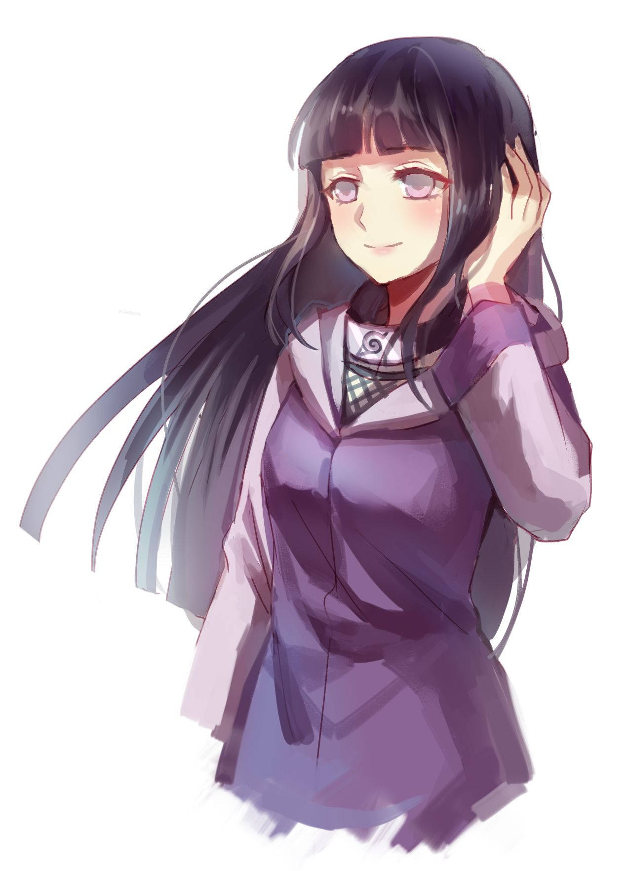 Hinata Hyuga, long dark hair, purple eyes, HD Phone Wallpaper