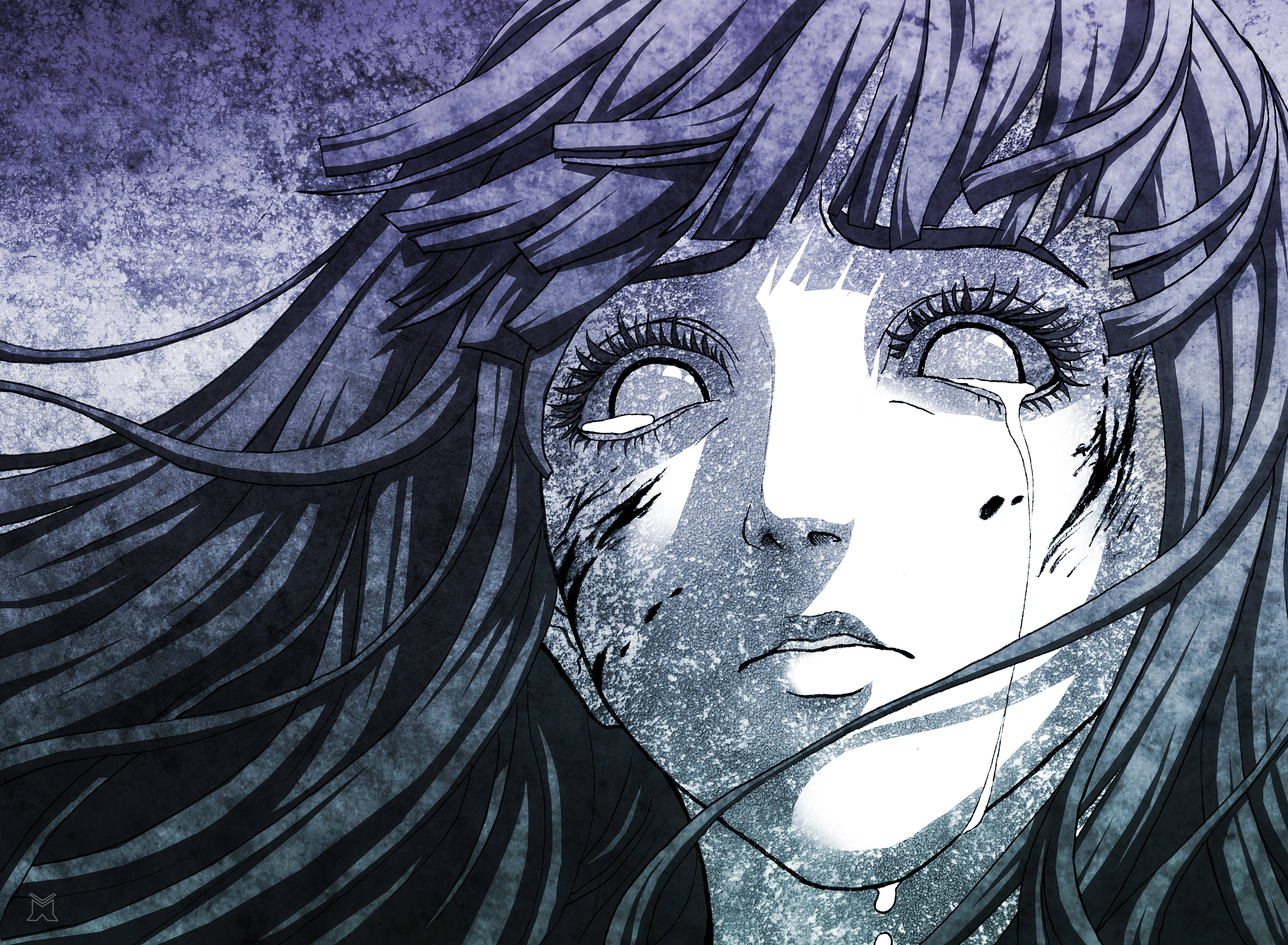 Hinata Hyuga, long dark hair, tear, 4K Desktop Wallpaper