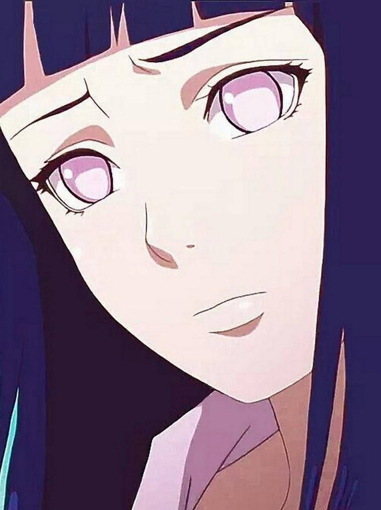Hinata Hyuga, purple eyes, dark hair, SD Phone Wallpaper
