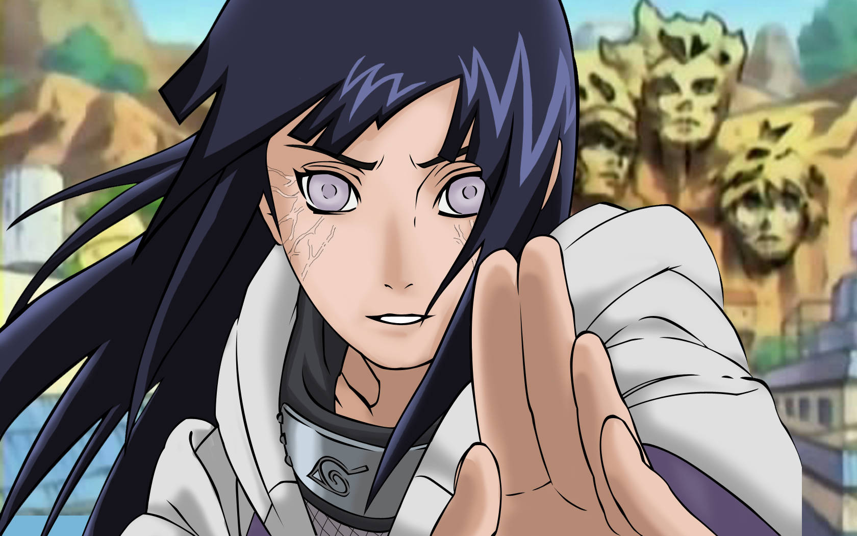 Hinata Hyuga, purple eyes, dark hair, HD Desktop Wallpaper
