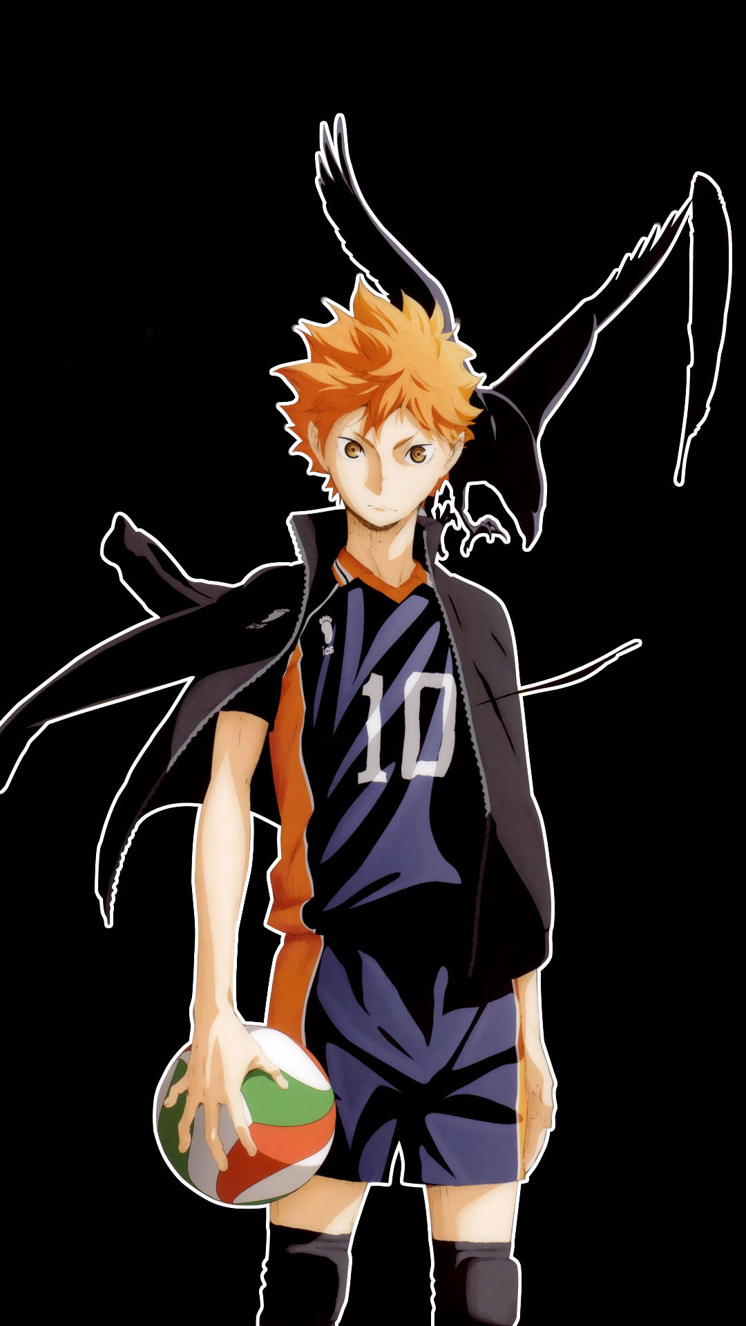 Hinata Shouyou, spiky orange hair, number 10 jersey, Full HD Phone Wallpaper