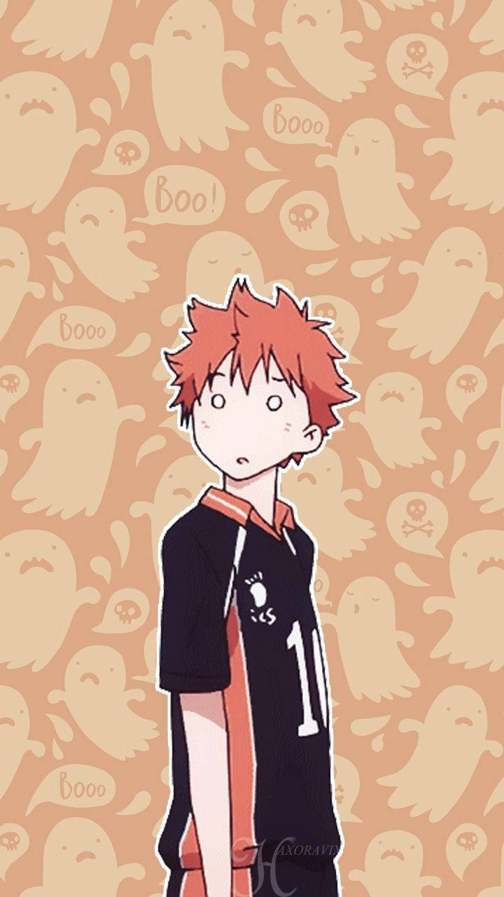 Hinata Shouyou, red-haired anime boy, black and orange sports jersey, HD Phone Wallpaper