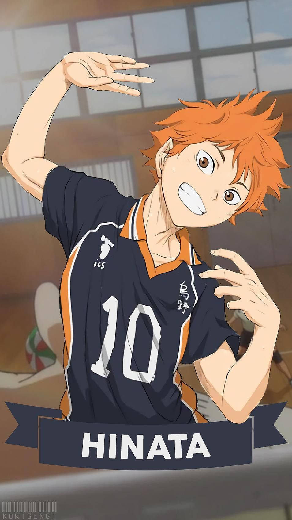 Hinata Shouyou, volleyball uniform, gymnasium, HD Phone Wallpaper