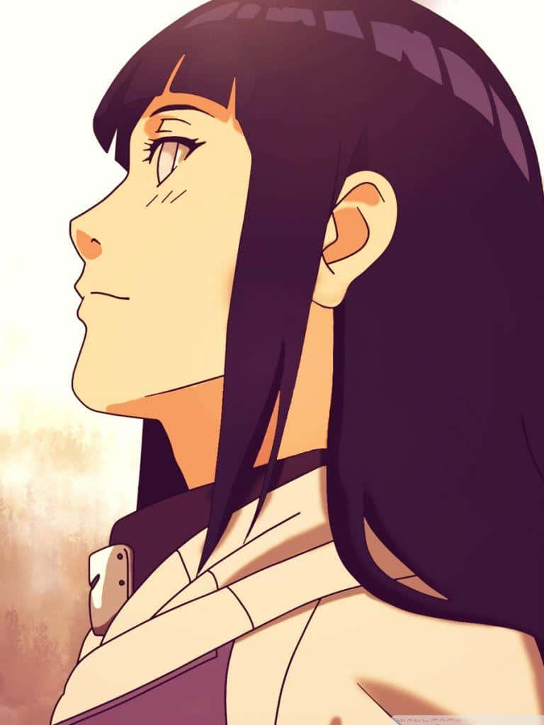 Hinata Uzumaki, dark hair, headband, SD Phone Wallpaper